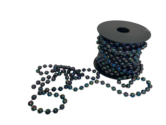 Iridescent Bead String in Petrol Black