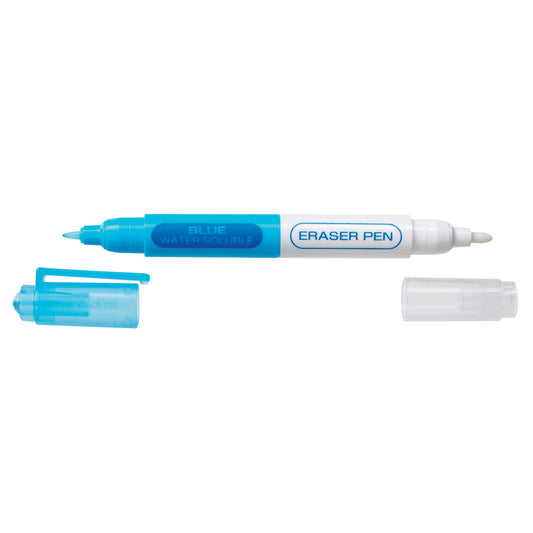 Chacopen Fabric Marker with Eraser: Water Soluble: Blue