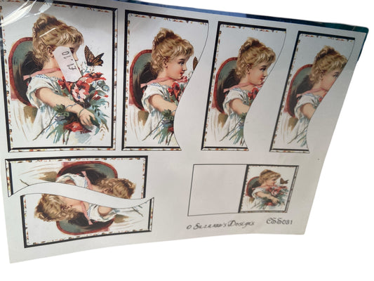 Girl in Hat Decoupage CSS031