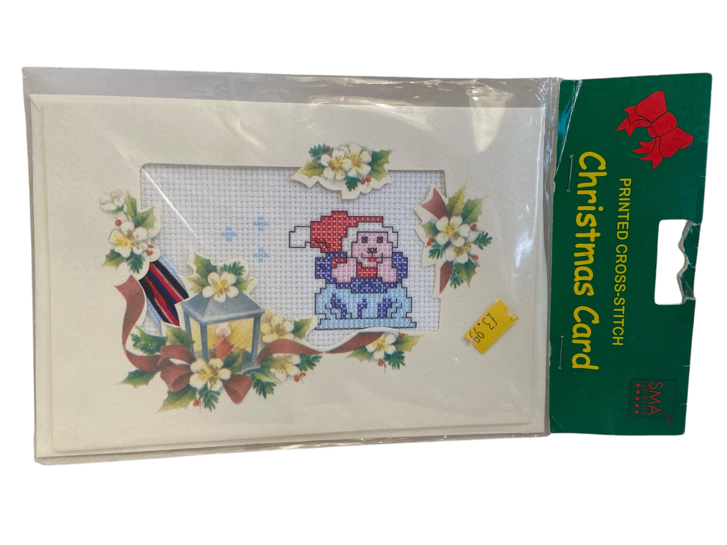 Christmas Cross-Stitch Santa Card