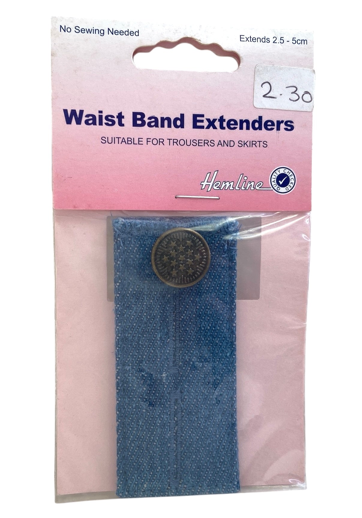 Waistband Extender Button: Medium Denim