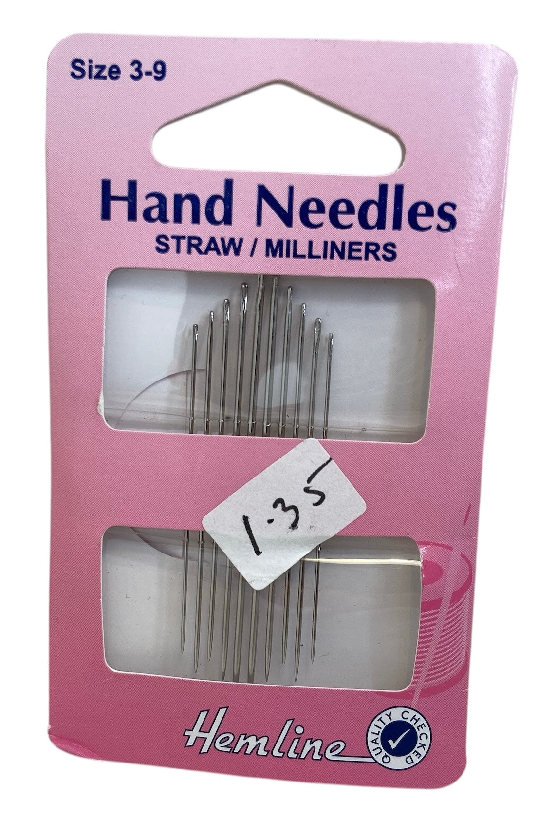 Hand Sewing Needles: Straw--Milliner: Size 3-9
