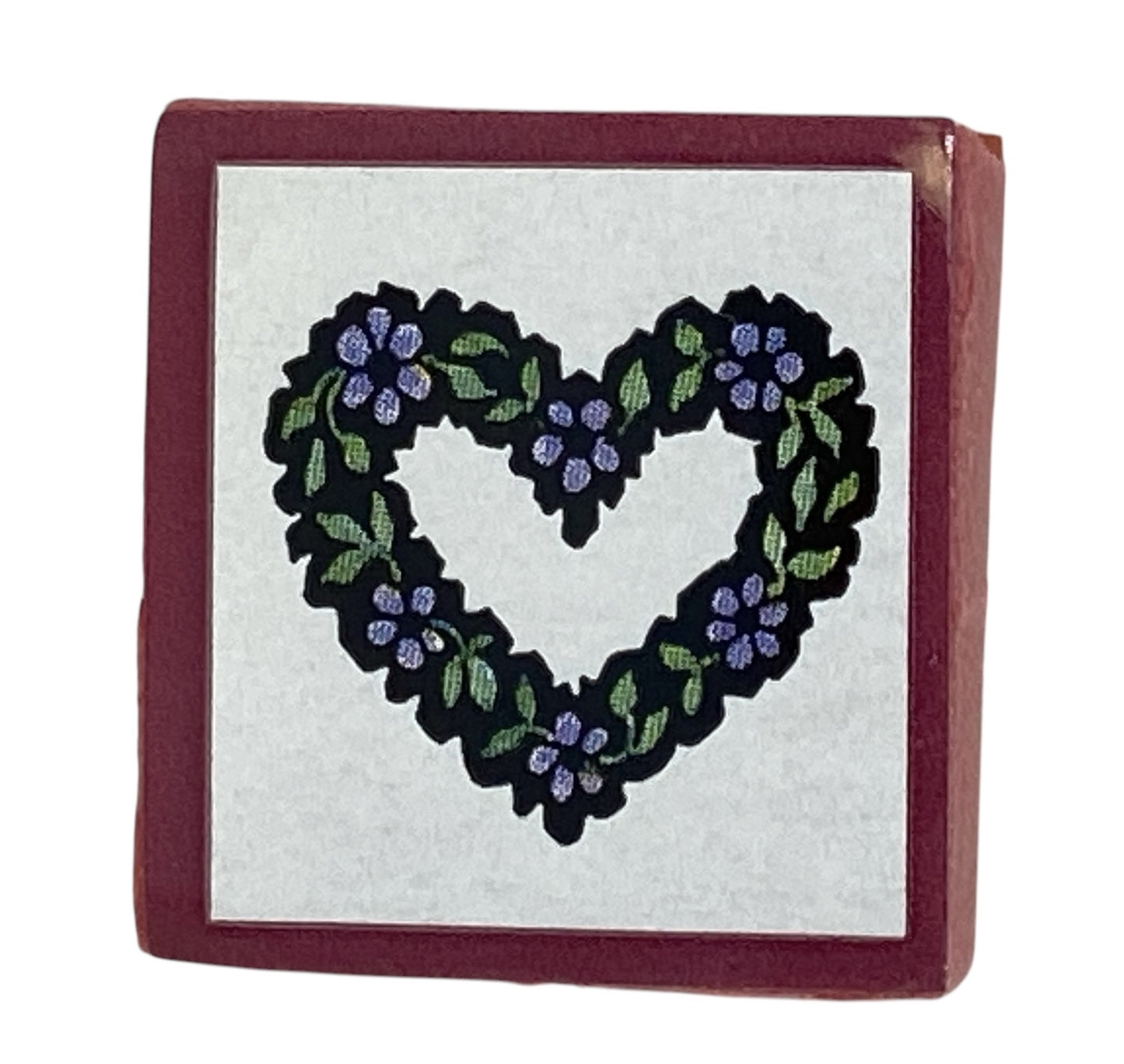 Heart Wreath Rubber Stamp