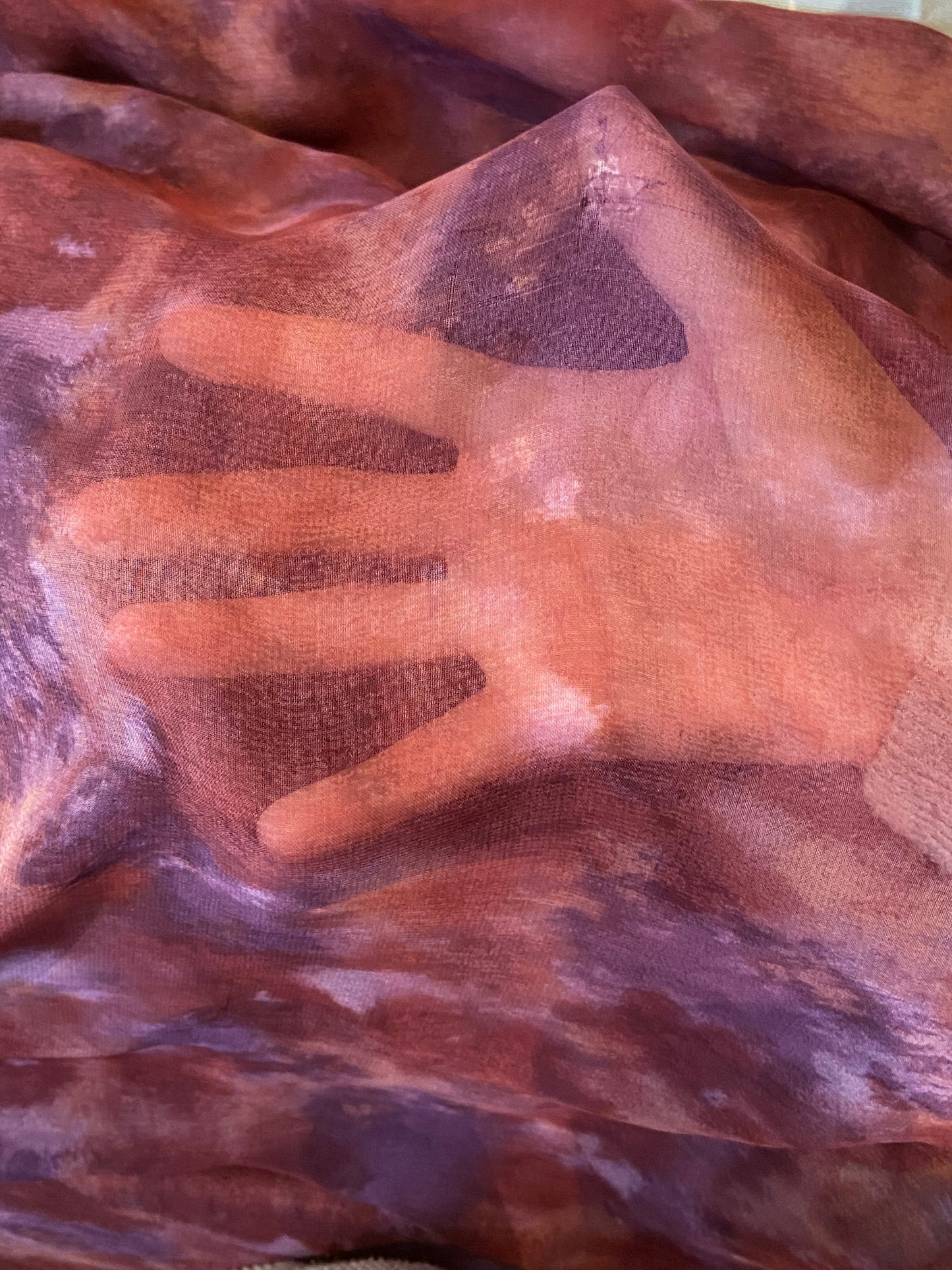 Purple Mottled Chiffon Fabric