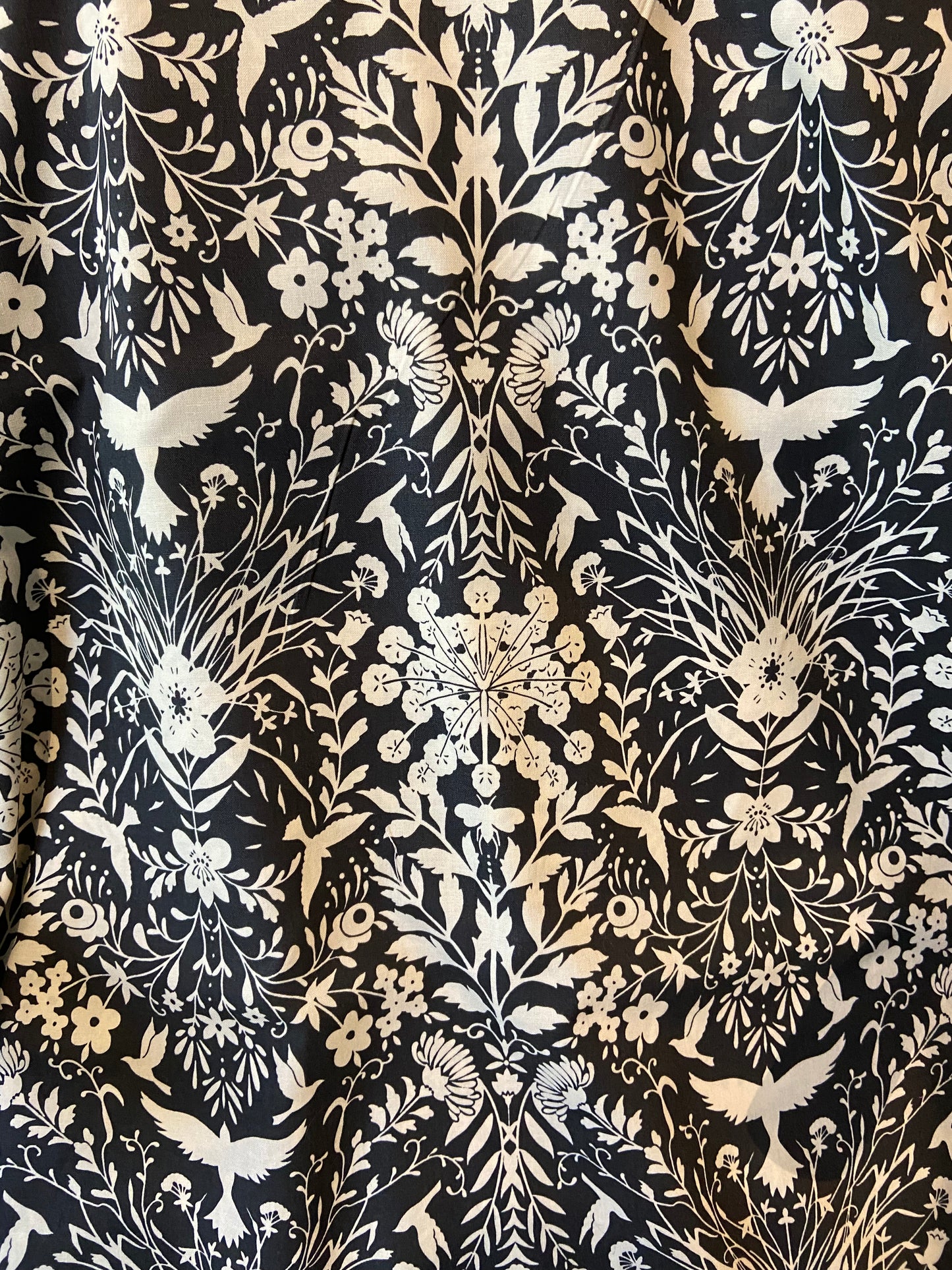 Black and White Print Fabric - Fat Quarter