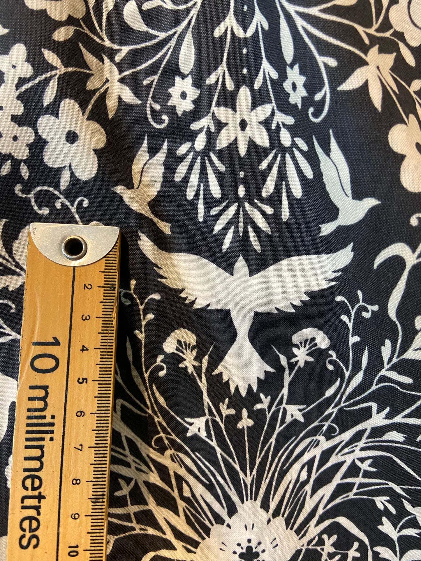 Black and White Print Fabric - Fat Quarter