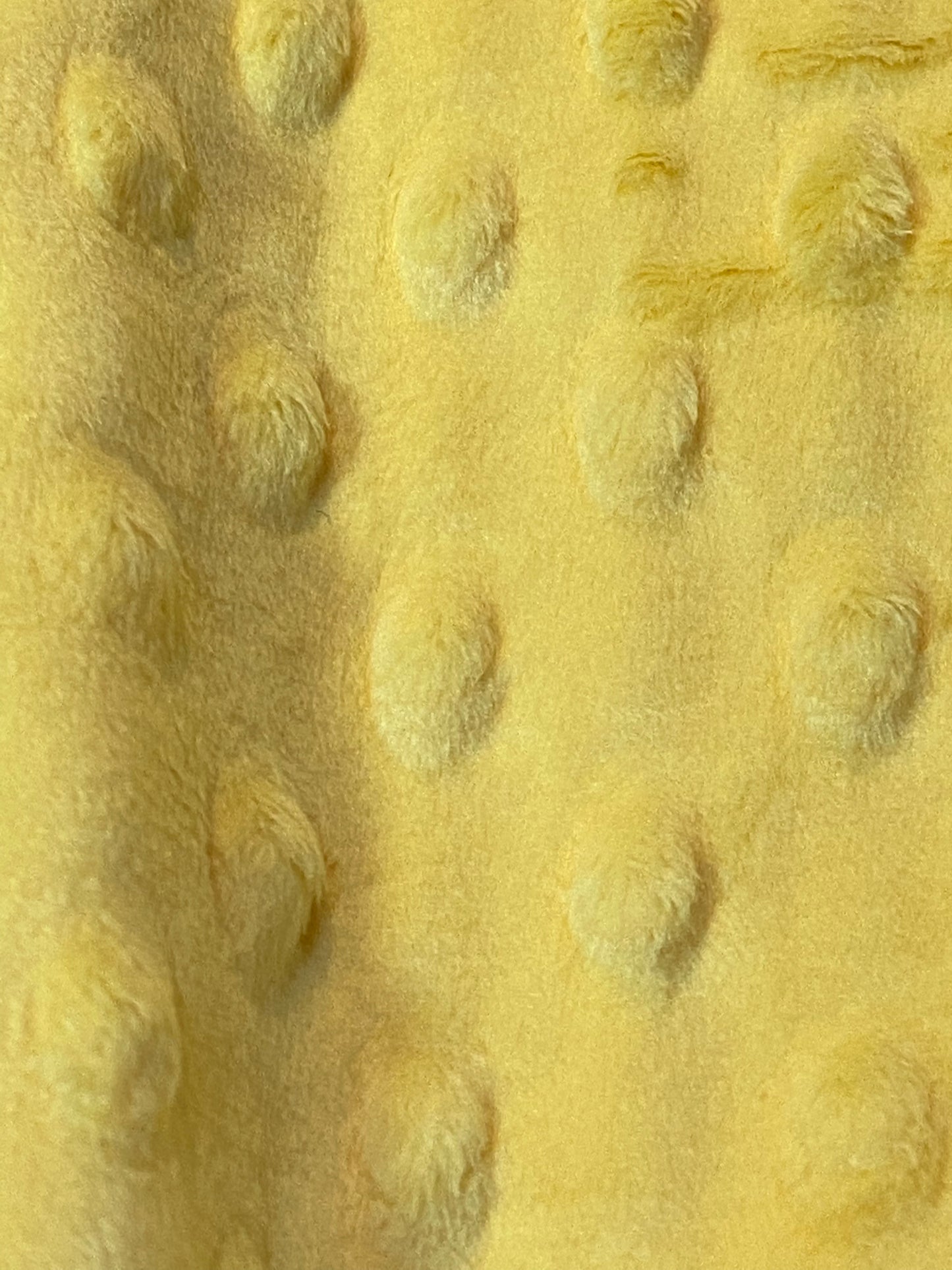 Minky Dimple Fleece - Lemon Yellow - Last remnant