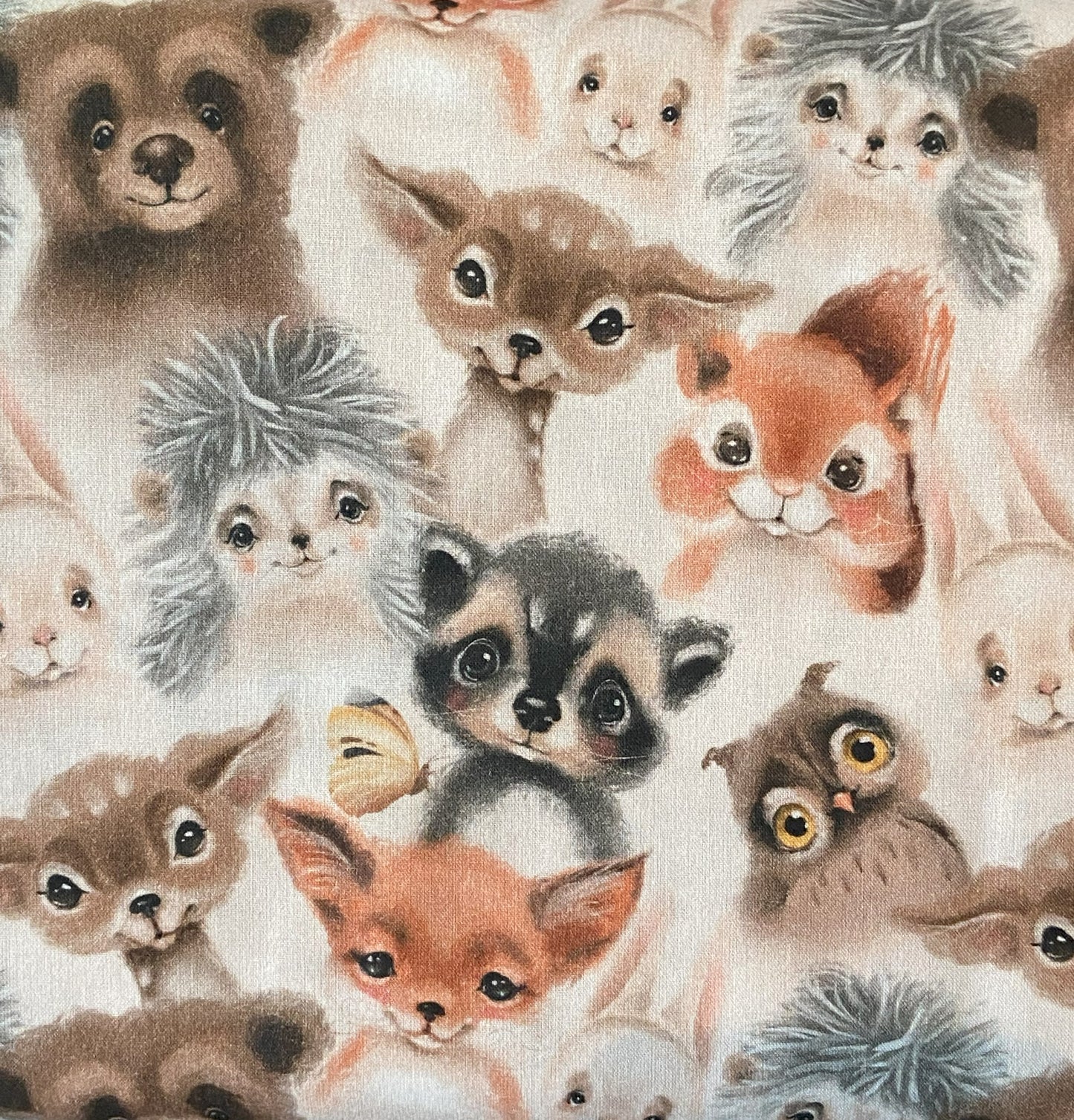 Watercolour Baby Animals Fabric by Little Johnny