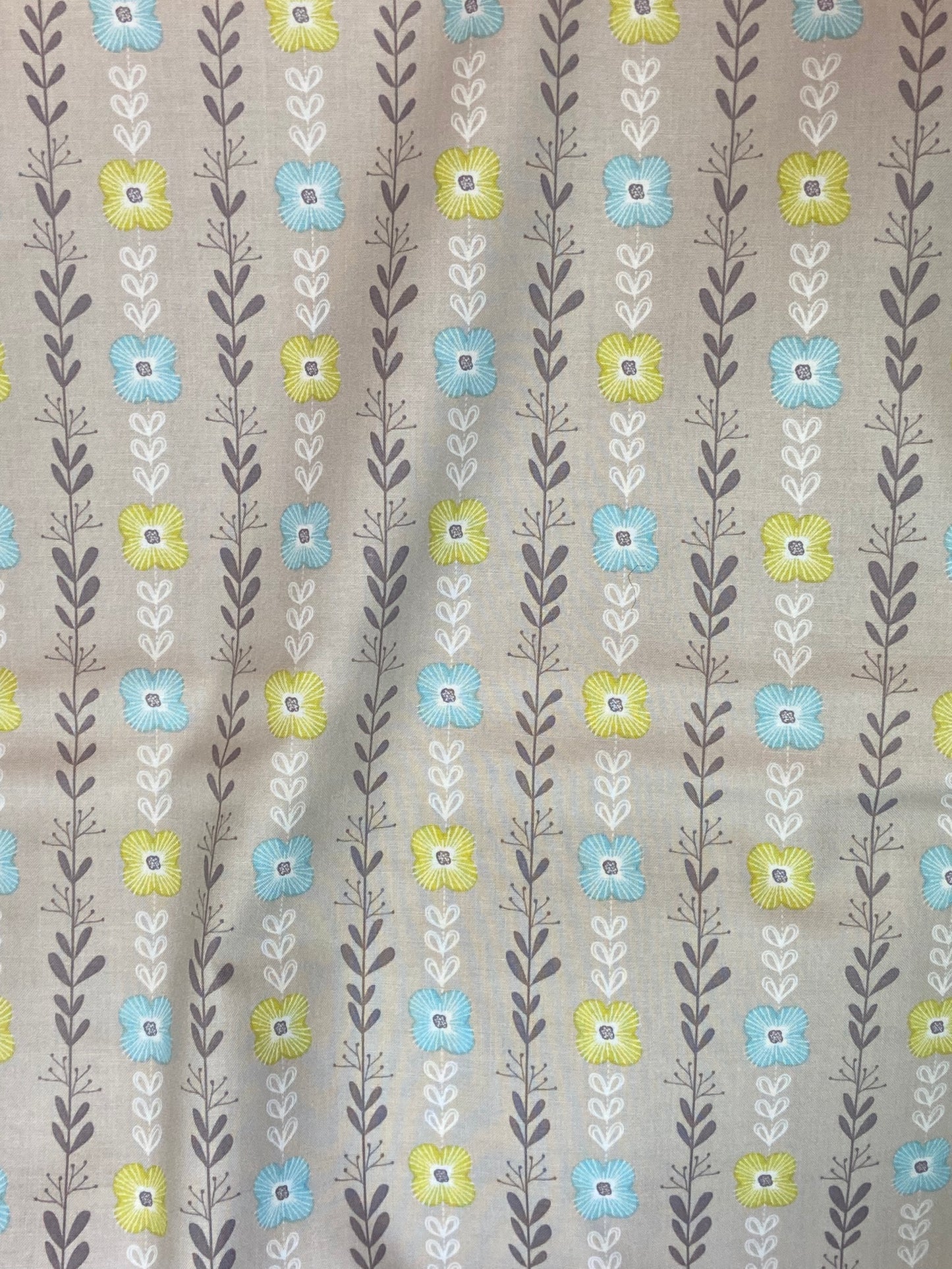 Fly Away - Grey Floral Cotton Fabric