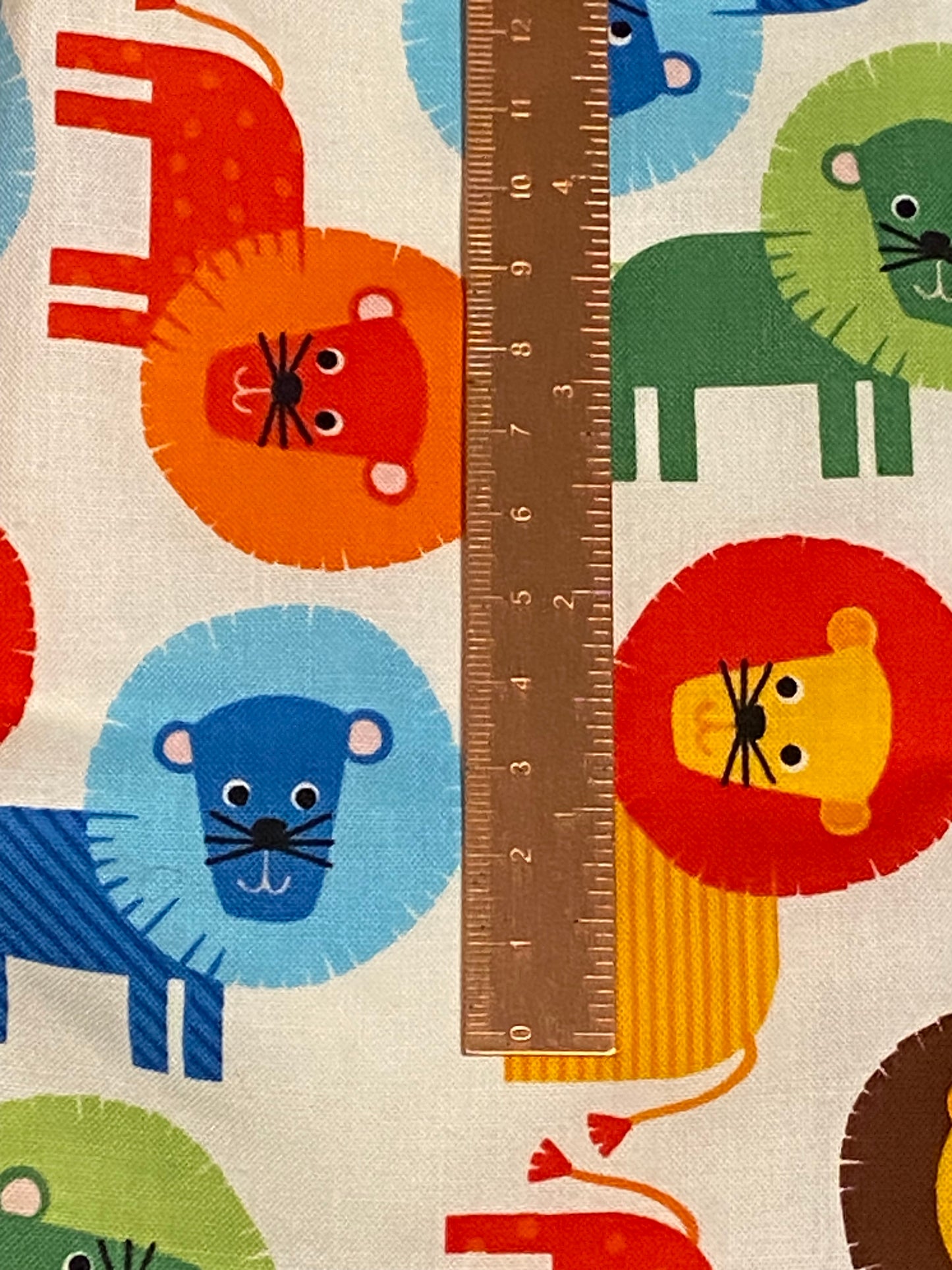 Lion Print Fabric - Fat Quarter