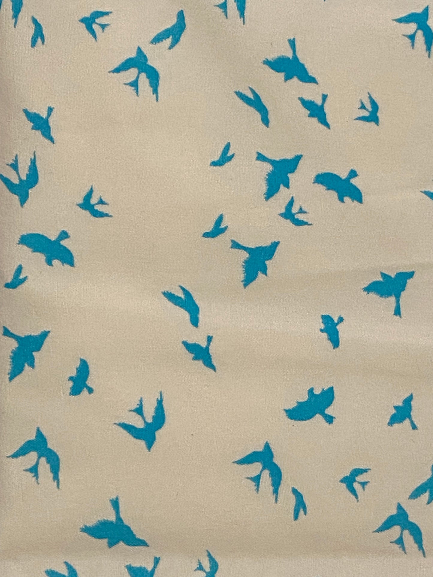 Blue and white Swallow Print Fabric - Fat Quarter