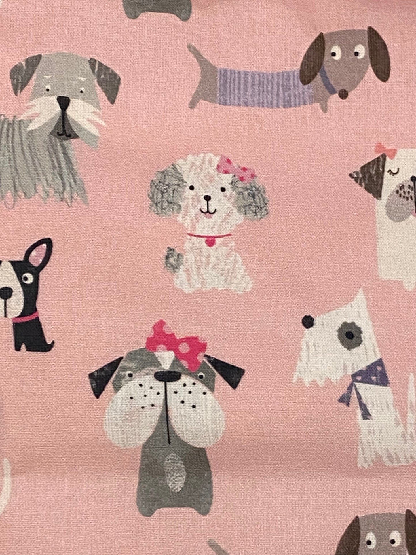 Pale Pink Dog Print Fabric