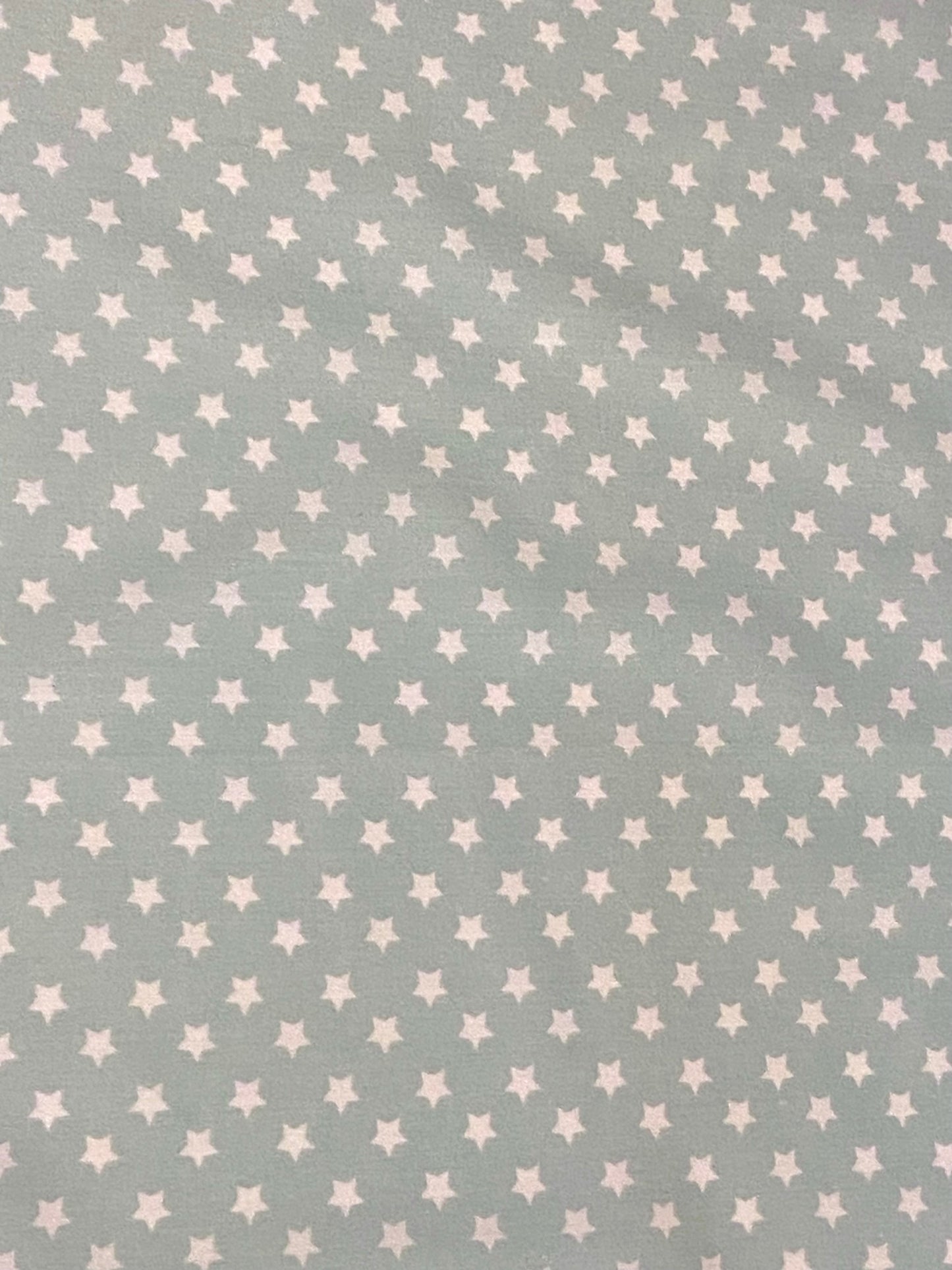 Pale Blue with White Stars Print Cotton - Fat Quarter