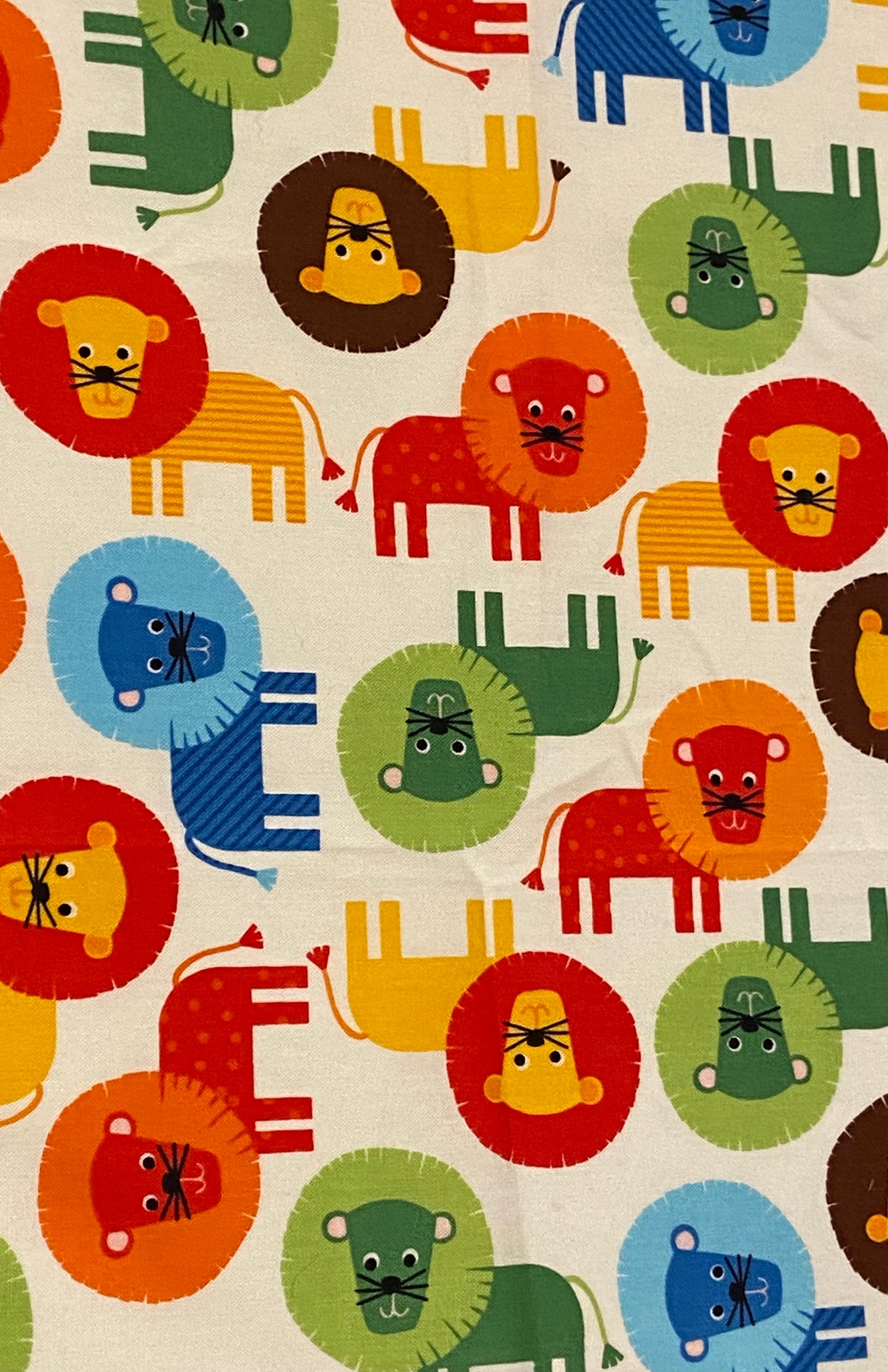 Lion Print Fabric - Fat Quarter