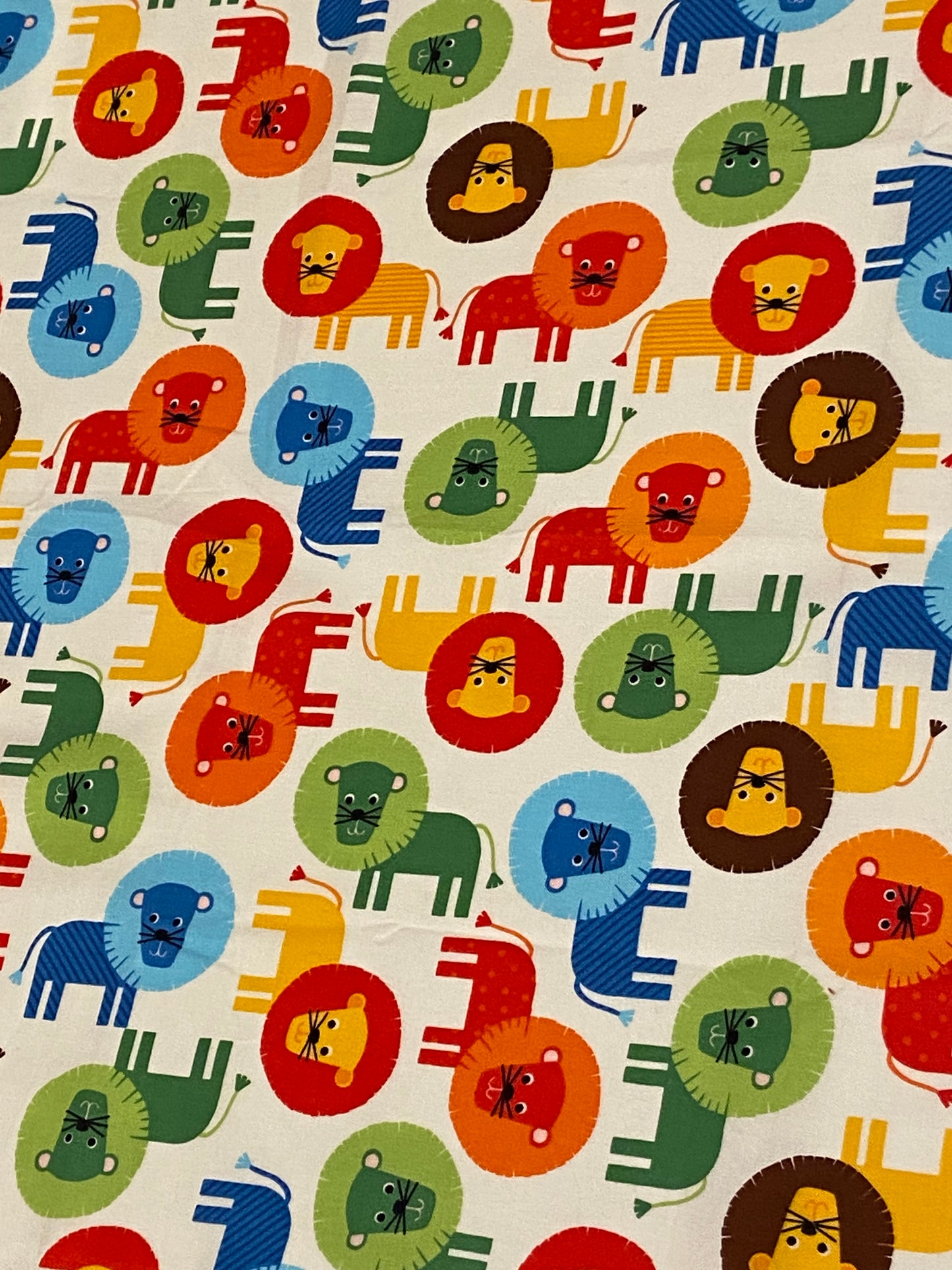 Lion Print Fabric - Fat Quarter