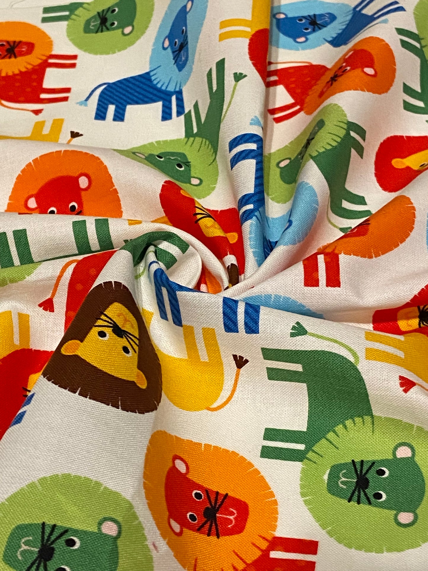 Lion Print Fabric - Fat Quarter