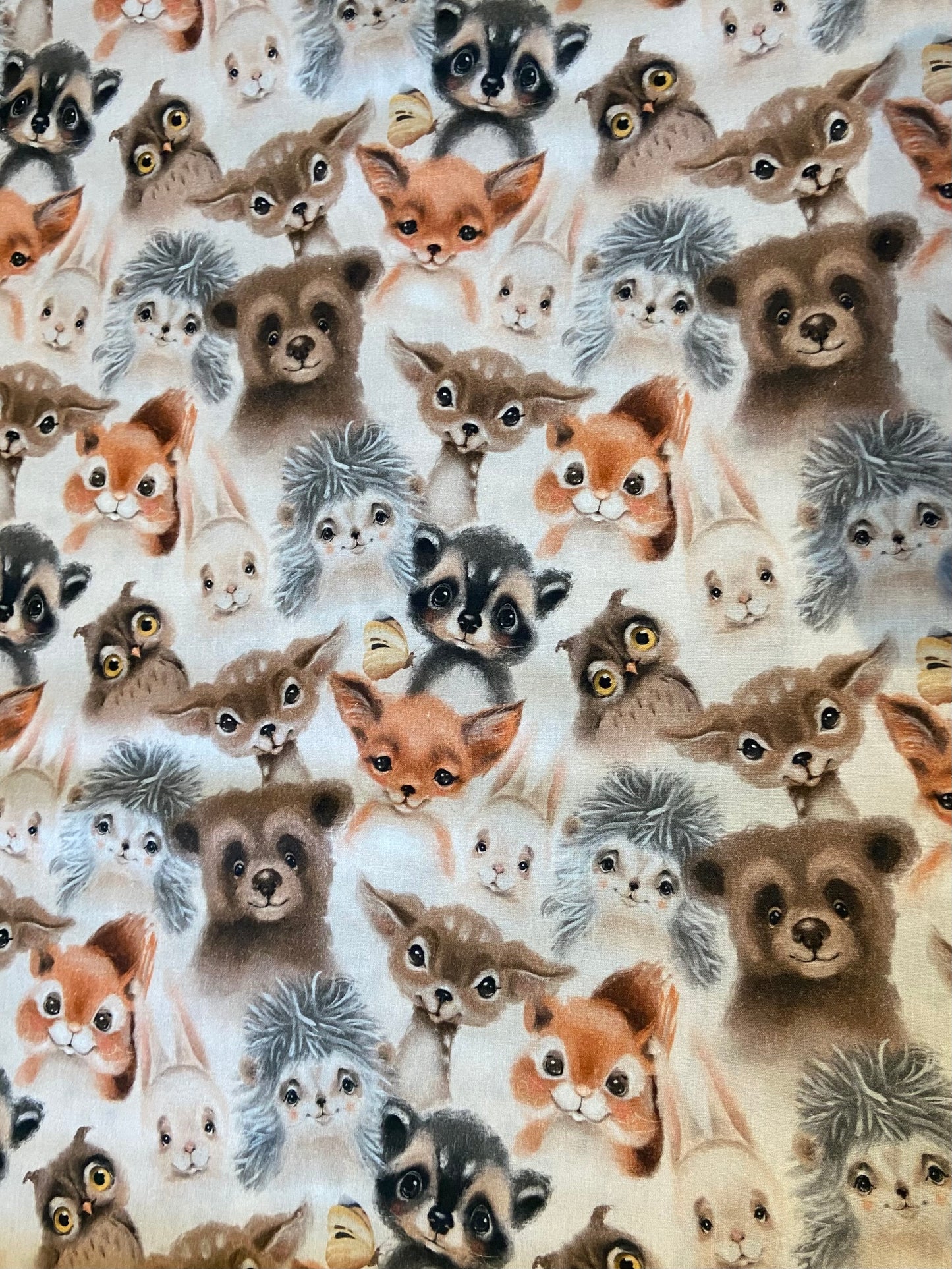 Watercolour Baby Animals Fabric by Little Johnny