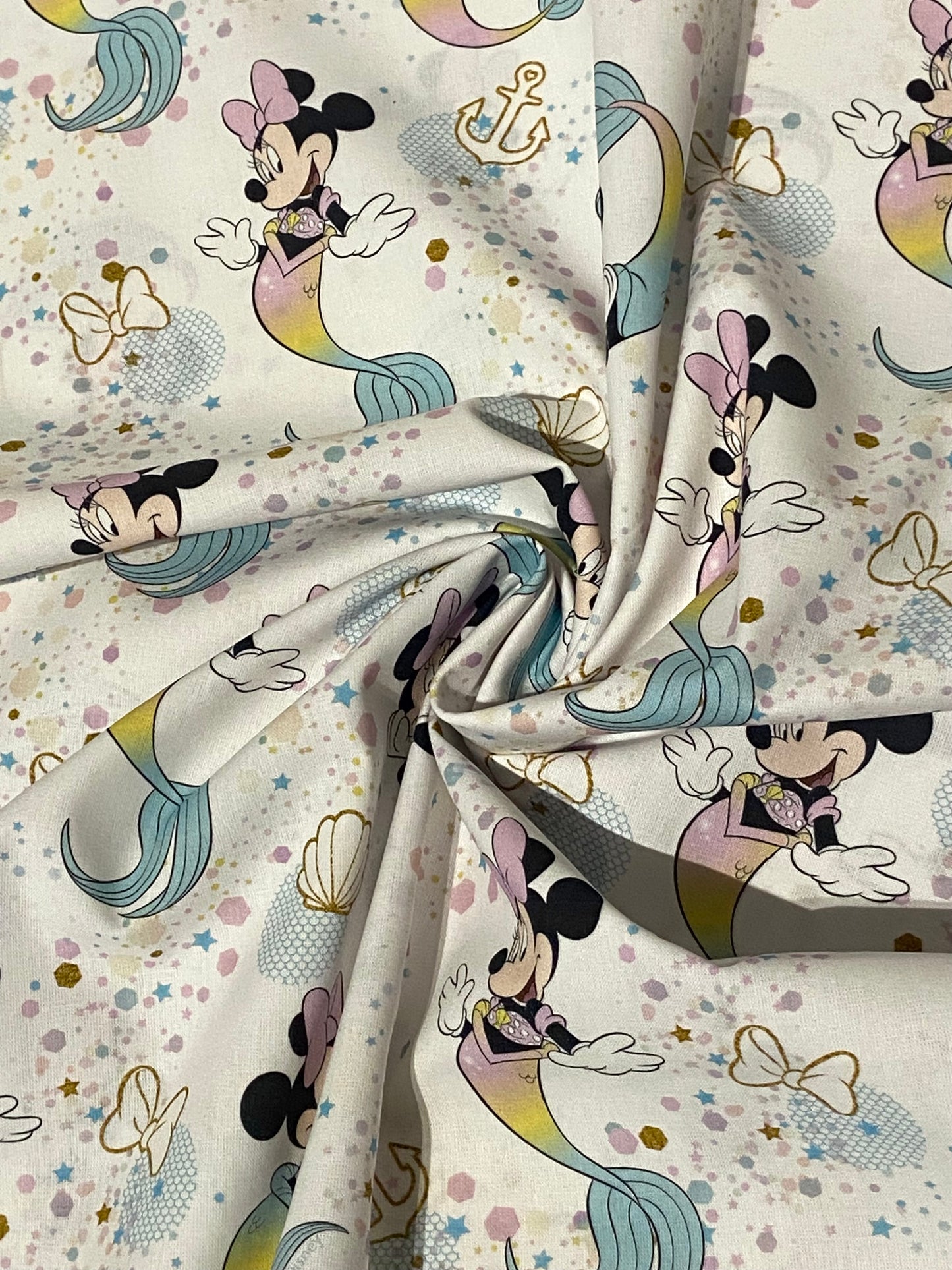 Disney Mini Mouse Mermaid Fabric