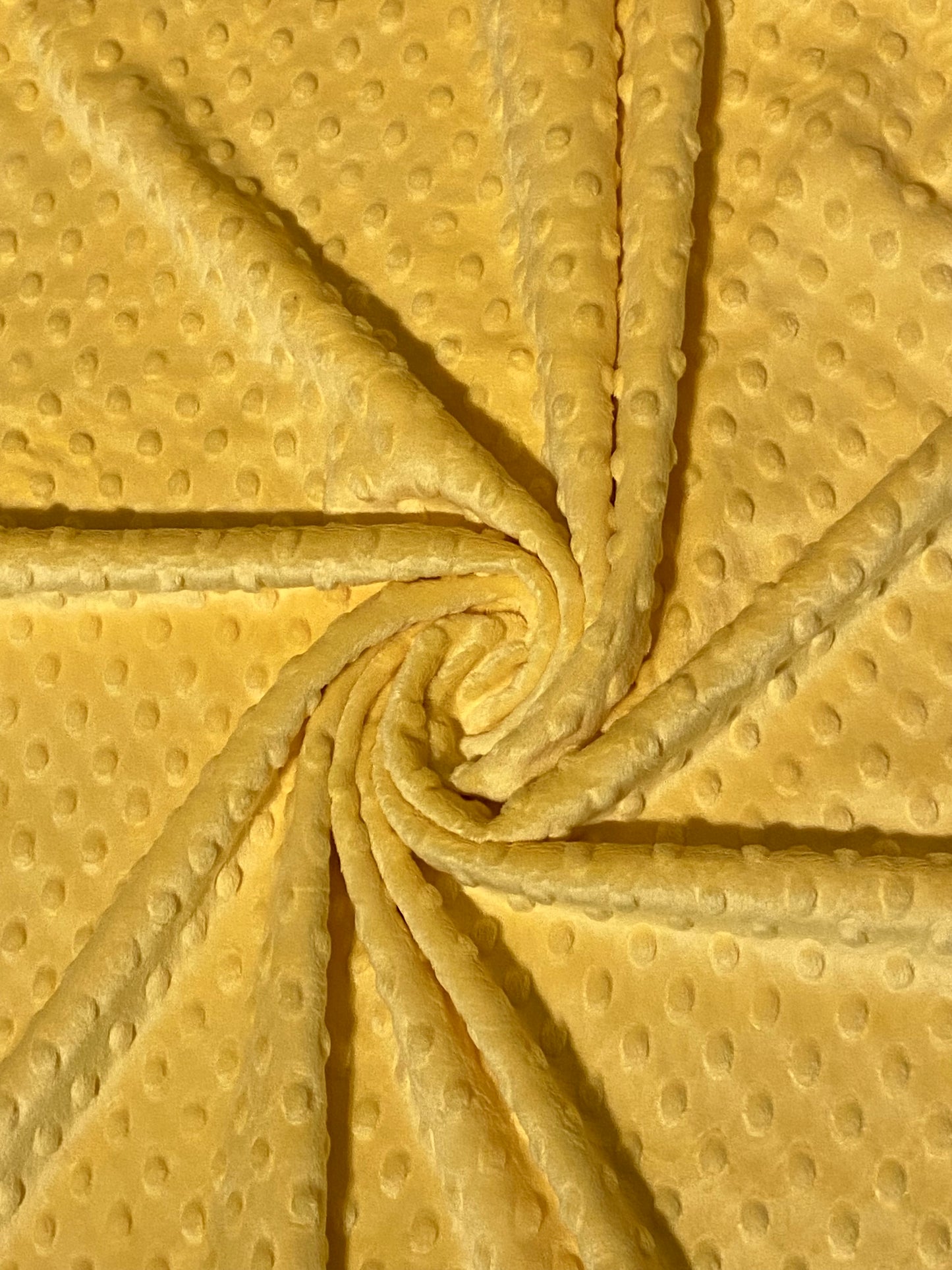 Minky Dimple Fleece - Lemon Yellow - Last remnant