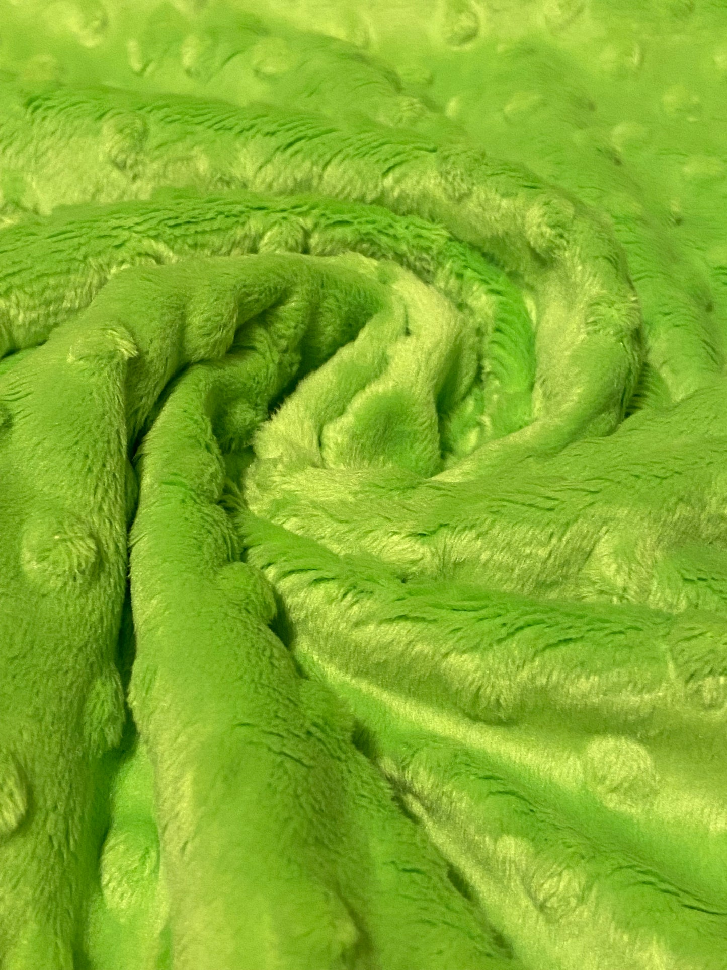 Minky Dimple Fleece - Dark Lime