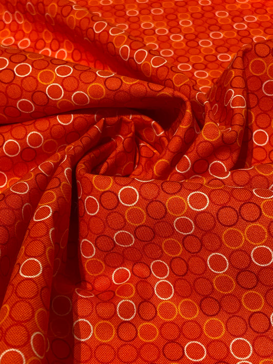Spot On Fabric in Tangerine Orange