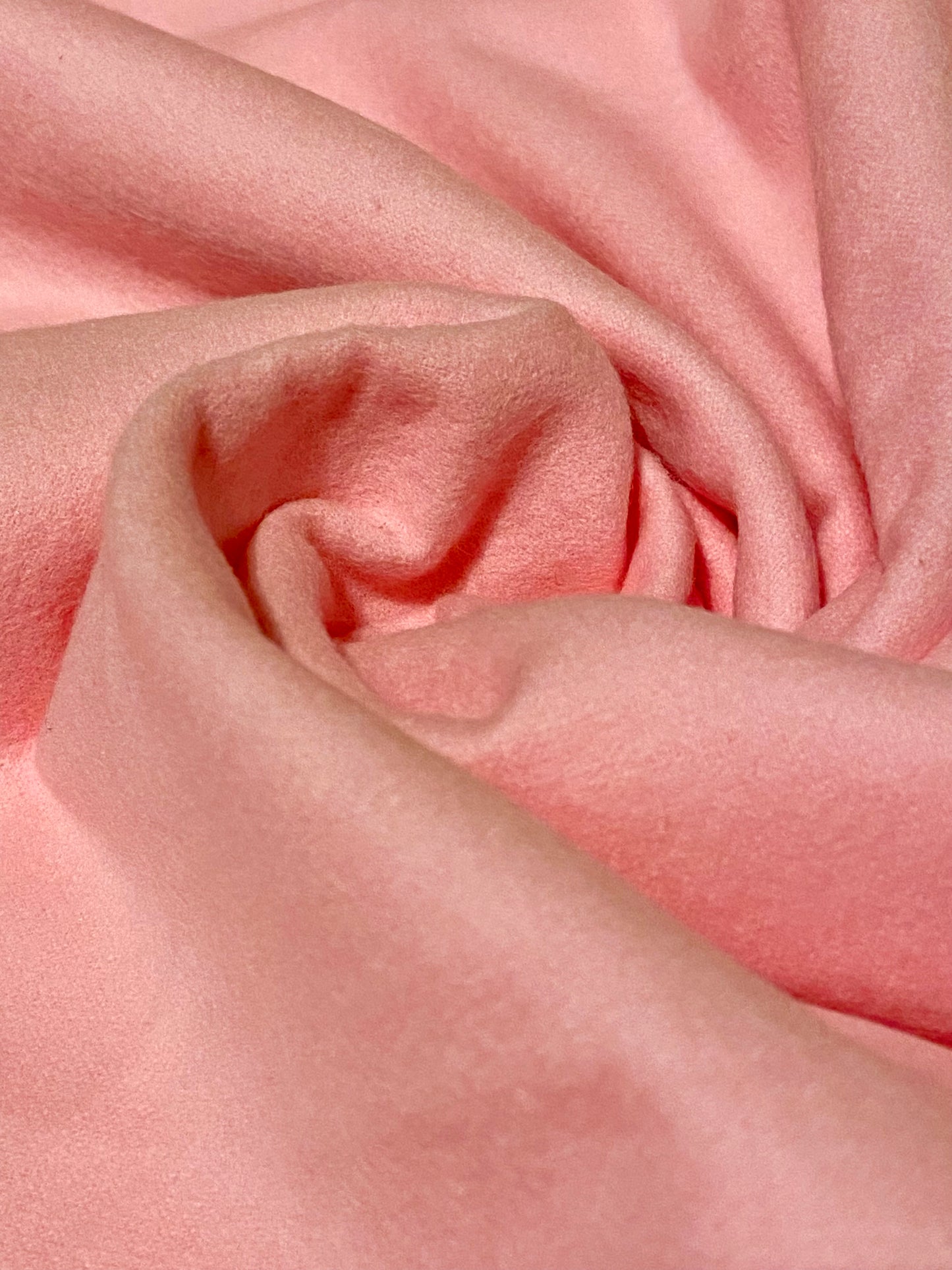 Solid Baby Pink Brushed Cotton Flannel fabric