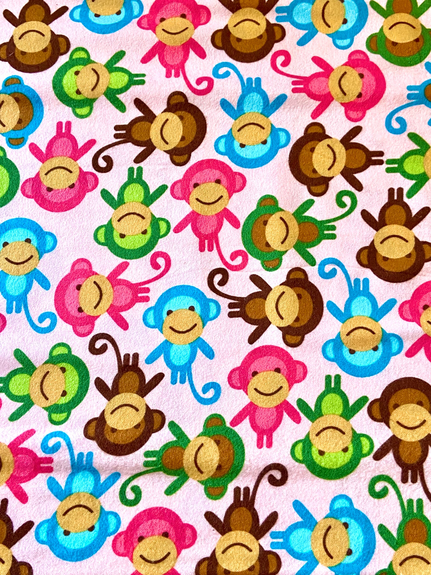 Urban Zoologie Pink Monkey Brushed Cotton - Last Remnant