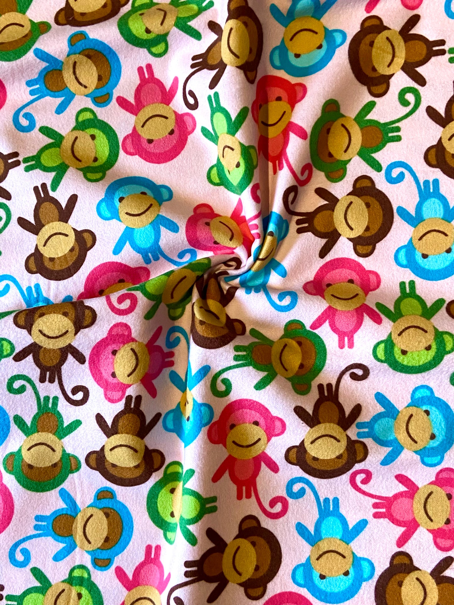 Urban Zoologie Pink Monkey Brushed Cotton - Last Remnant