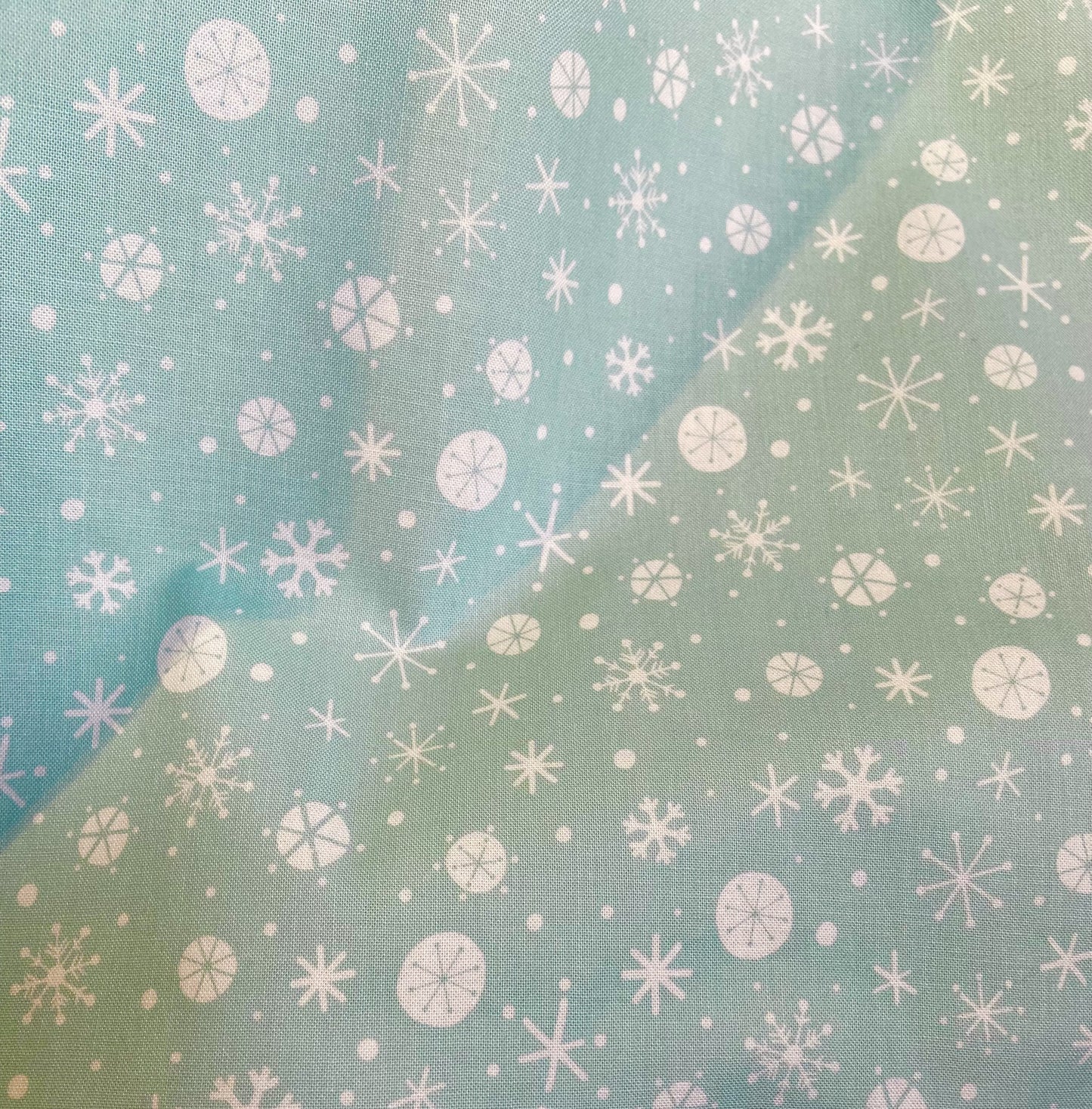 Snowflake Print Cotton Fabric
