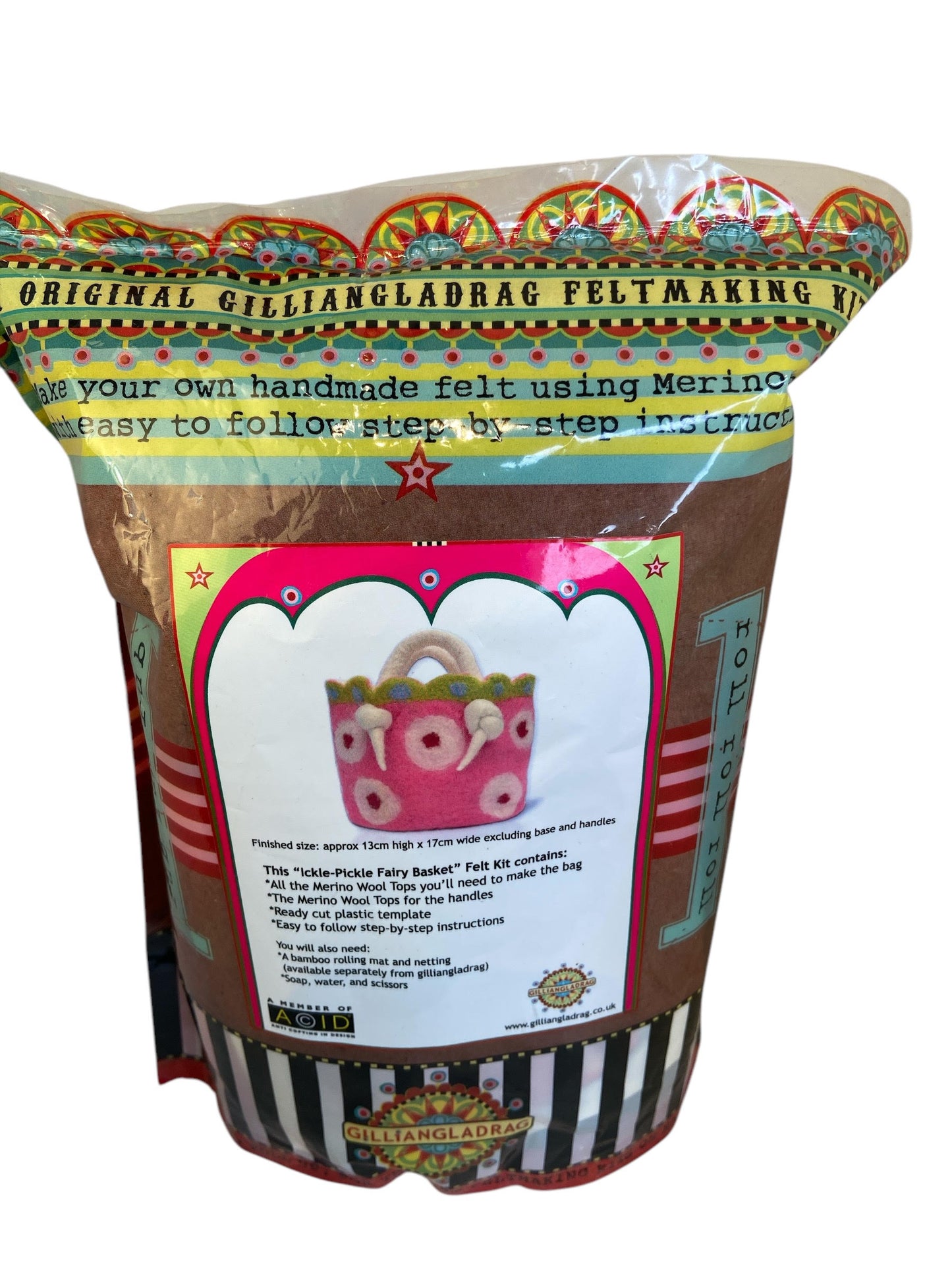 Gilliangladrag Felt Making Kit - ''Ickle-Pickle Fairy Basket"