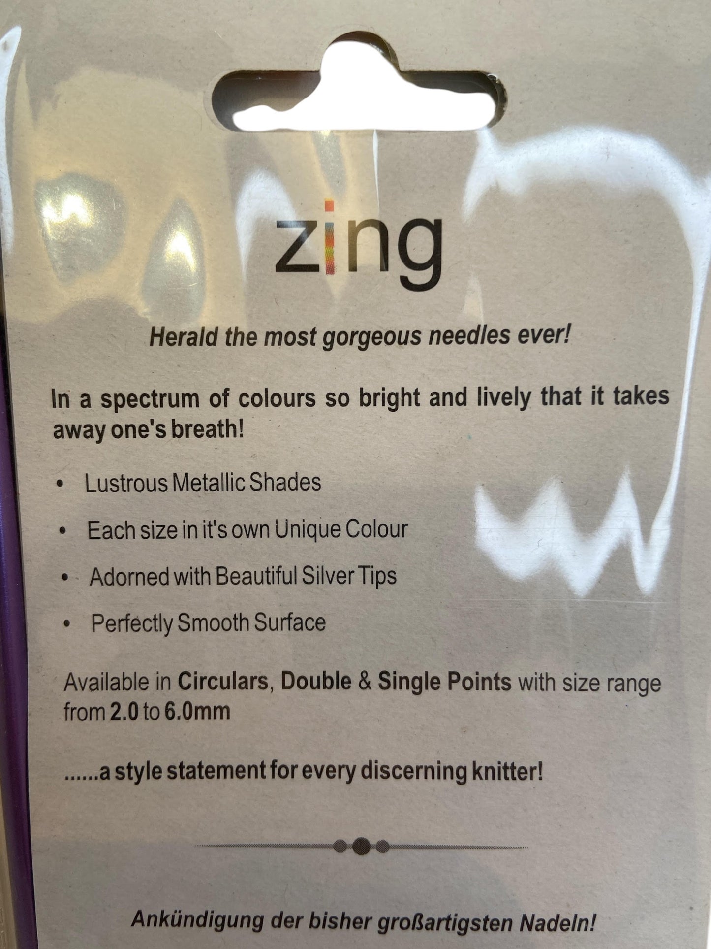 Knit Pro Zing Circular Needles 60cm (3.75mm - 5mm)