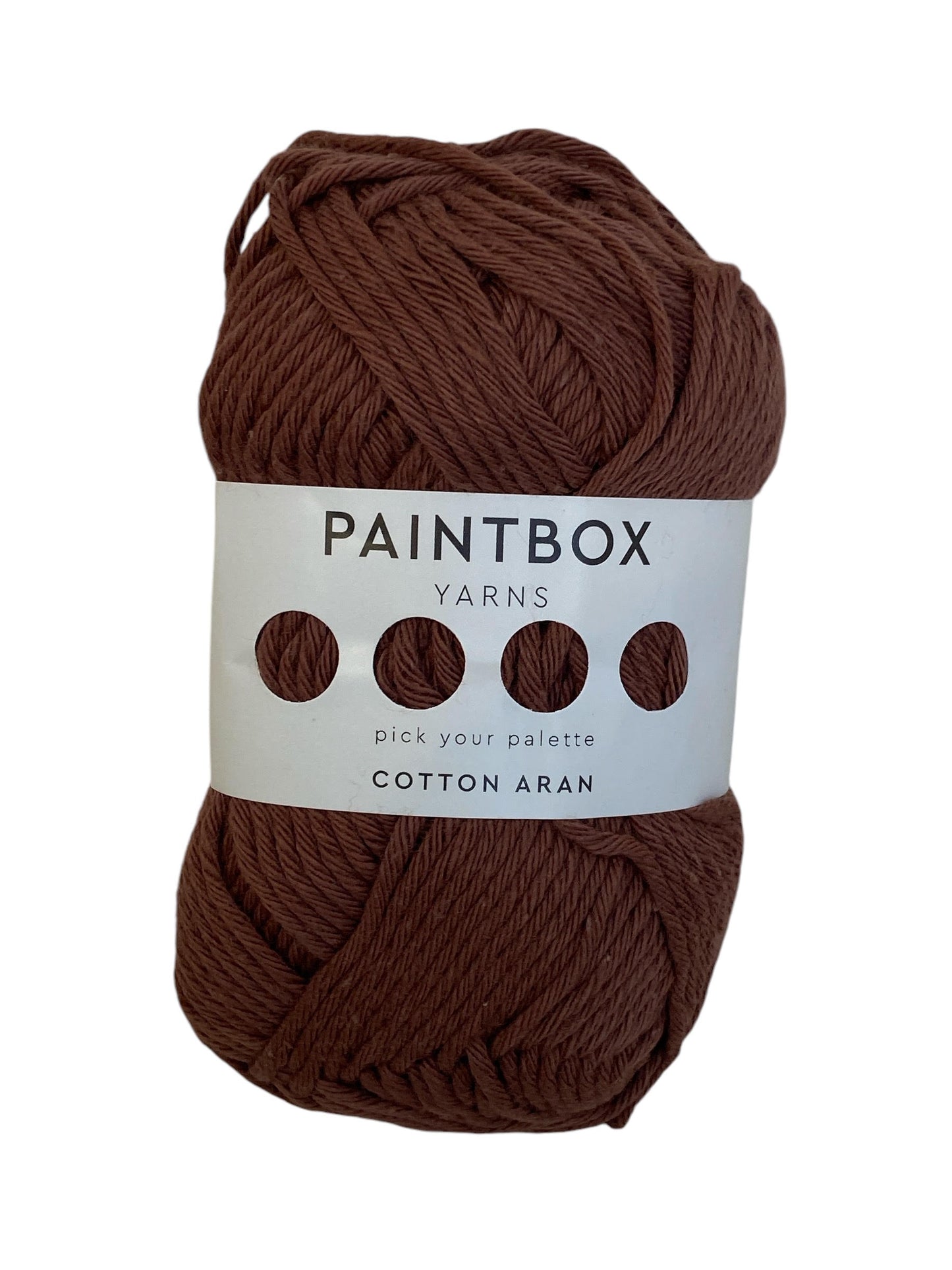 Paintbox Cotton Aran Yarn in Blue or Brown