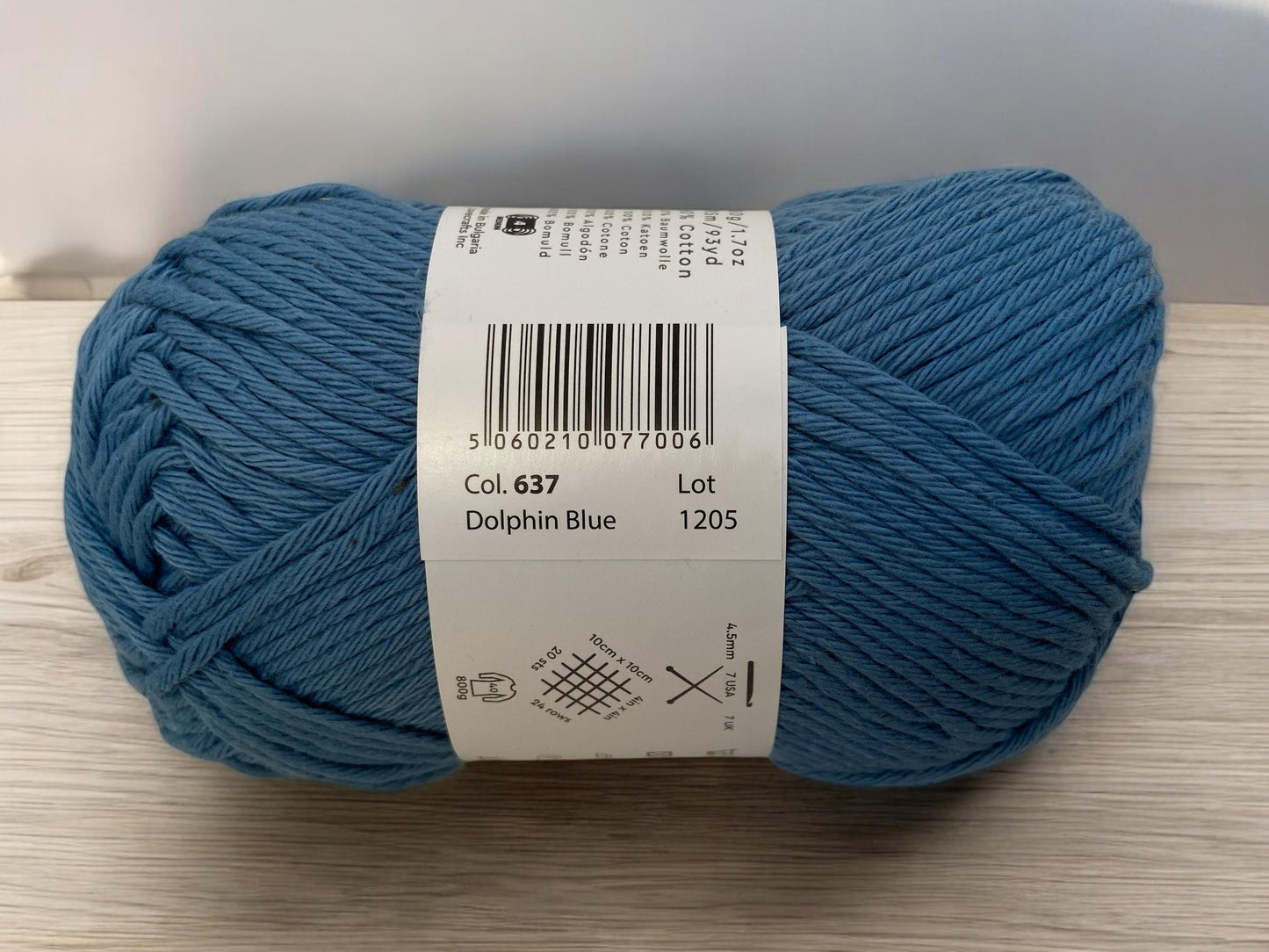 Paintbox Cotton Aran Yarn in Blue or Brown
