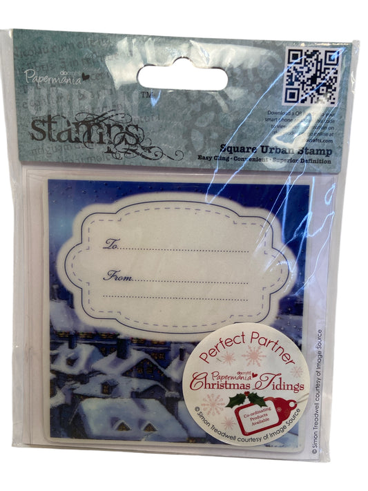 Christmas Gift Tag Stamp by Papermania