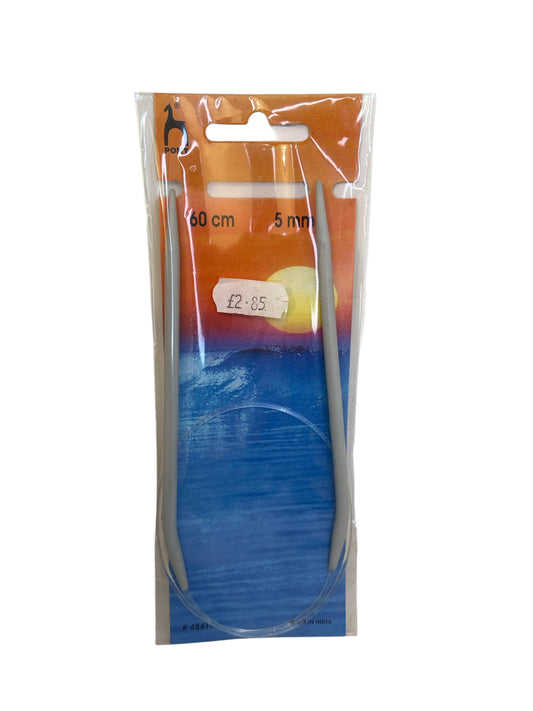 Pony Circular Knitting Needles 60cm