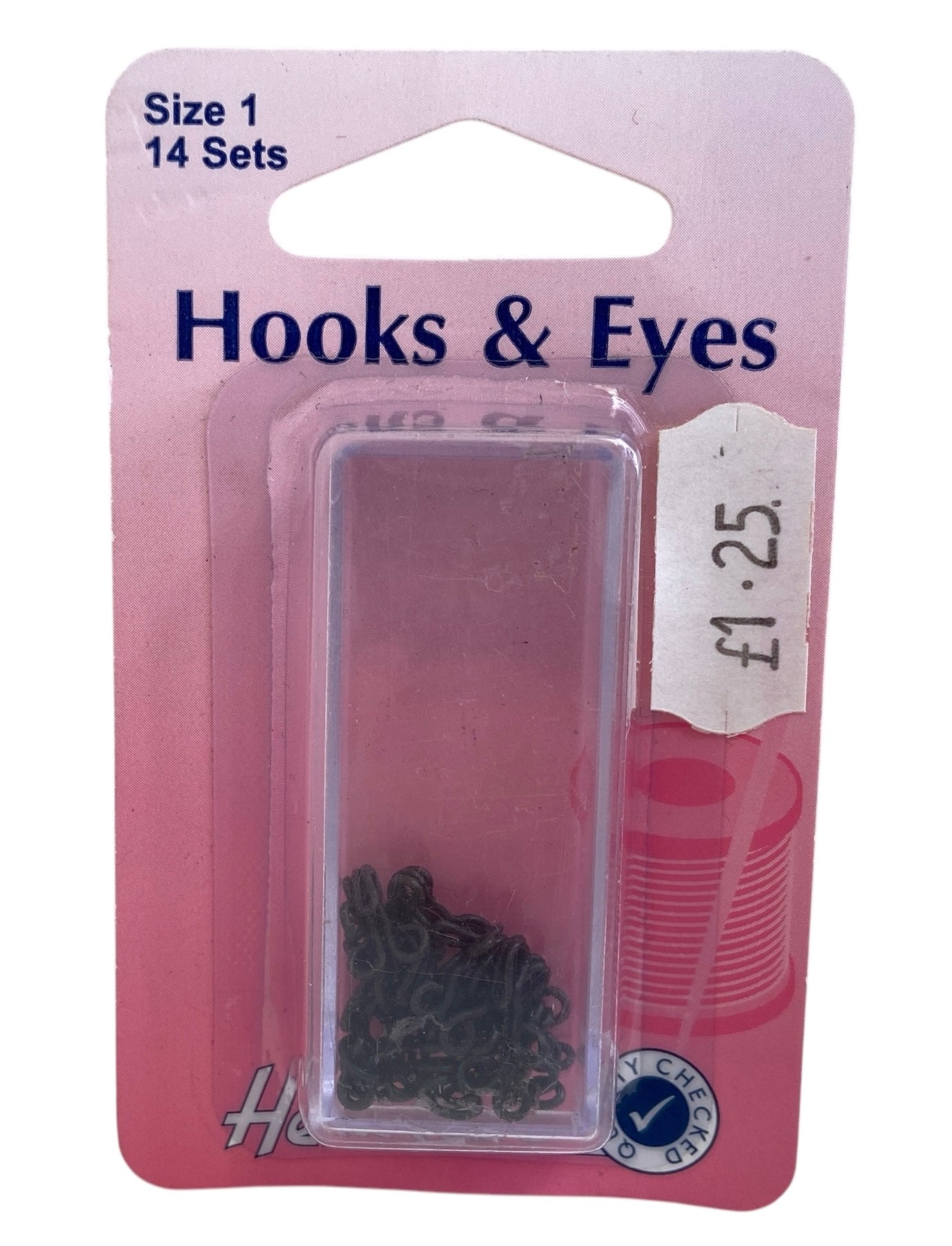 Hooks and Eyes: Black: Size 1