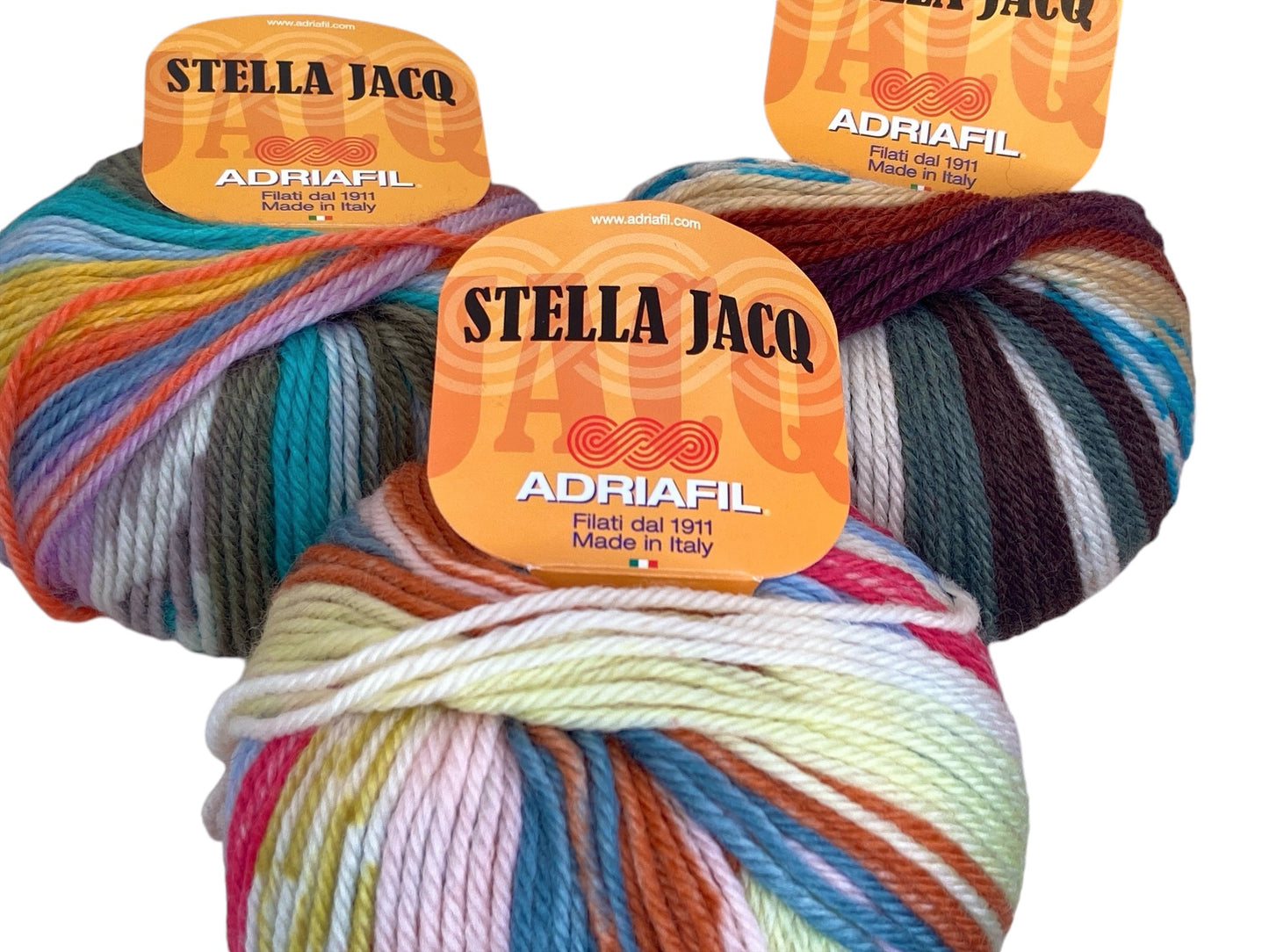 Stella Jacq Jacquard Aran Colourful Wool Yarn by Adriafil