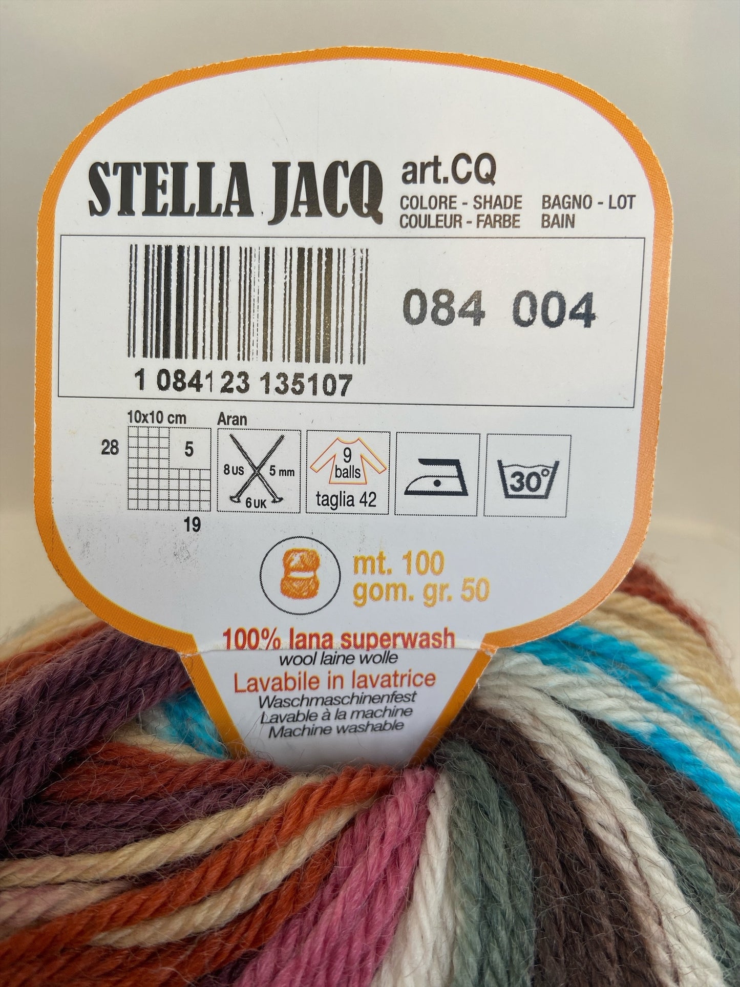 Stella Jacq Jacquard Aran Colourful Wool Yarn by Adriafil