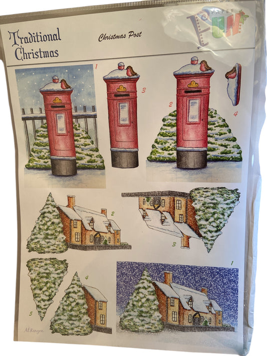 Traditional Christmas Decoupage Sheets (Set of 2)