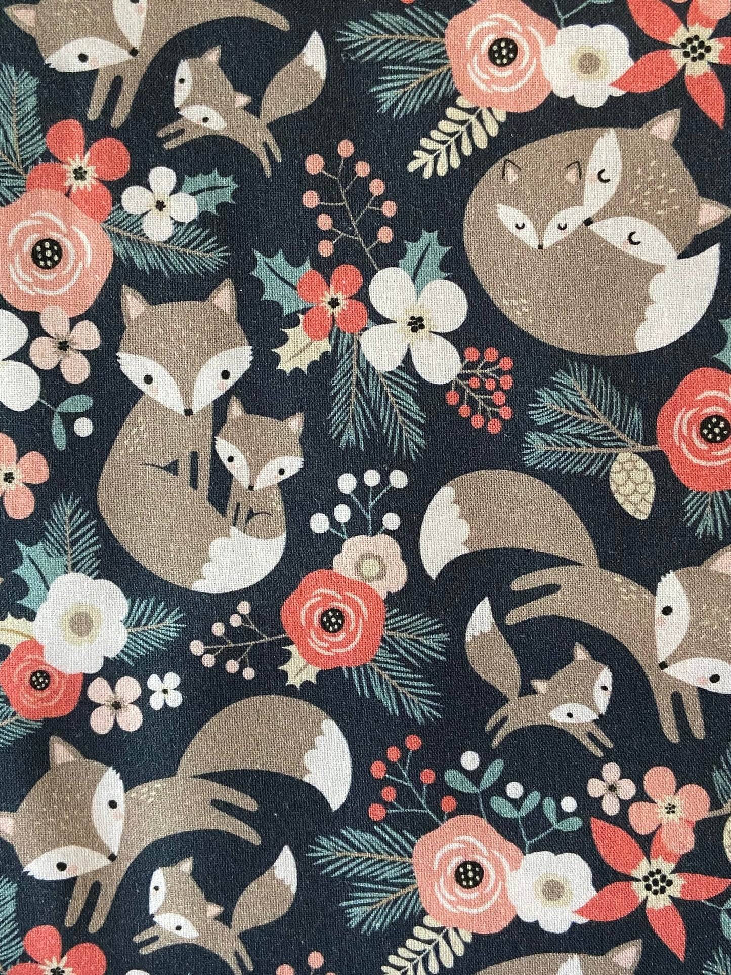 Foxes Floral by Little Johnny Fabrics
