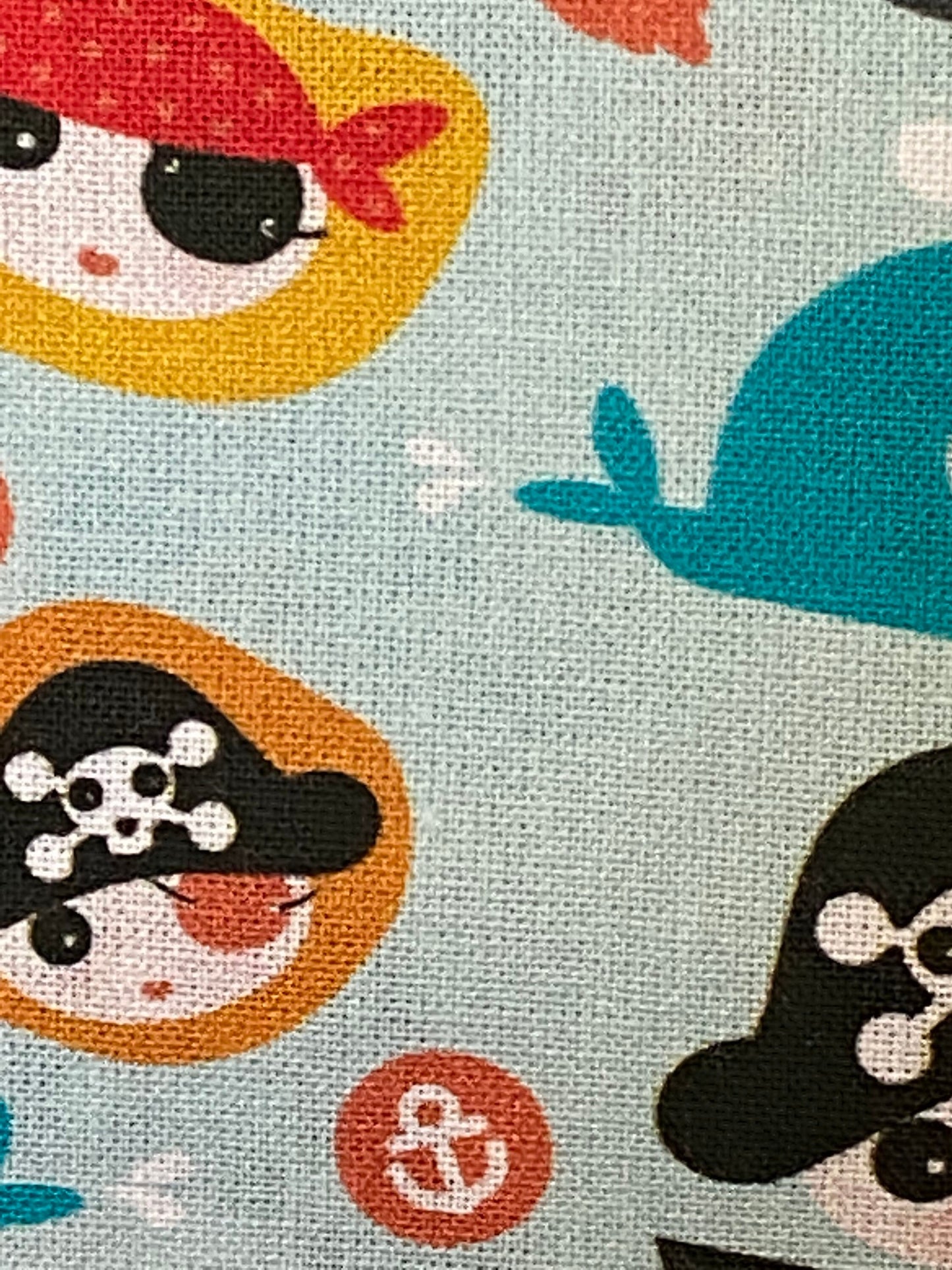 Mini Pirates Fabric - Blue
