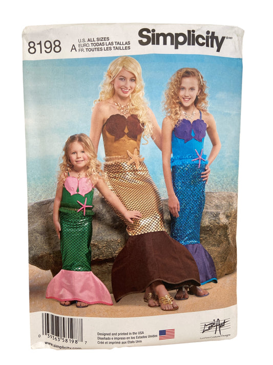 Mermaid Pattern 8198 Size A - Simplicity