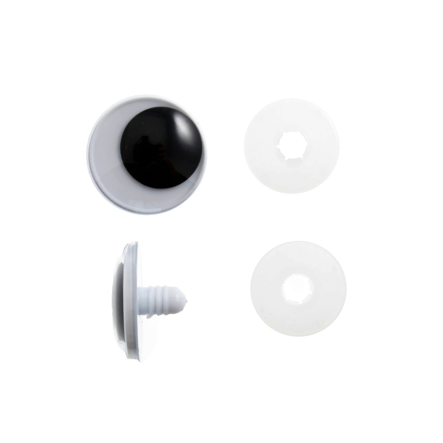 Toy Eyes: Googly: Safety: 25mm: Black: Pack of 2
