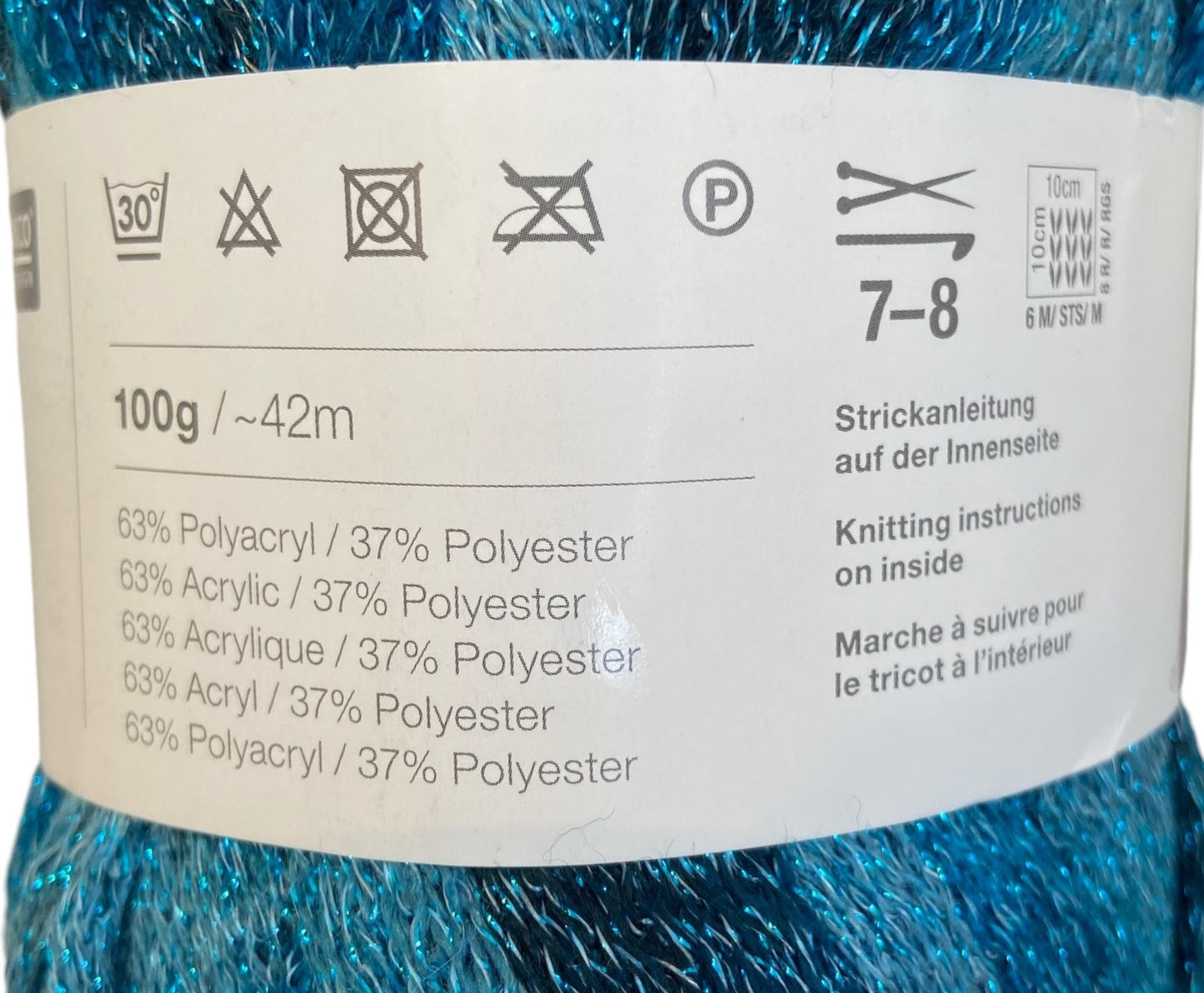 Rico Can Can Disco Synthetic Scarf Knitting Yarn