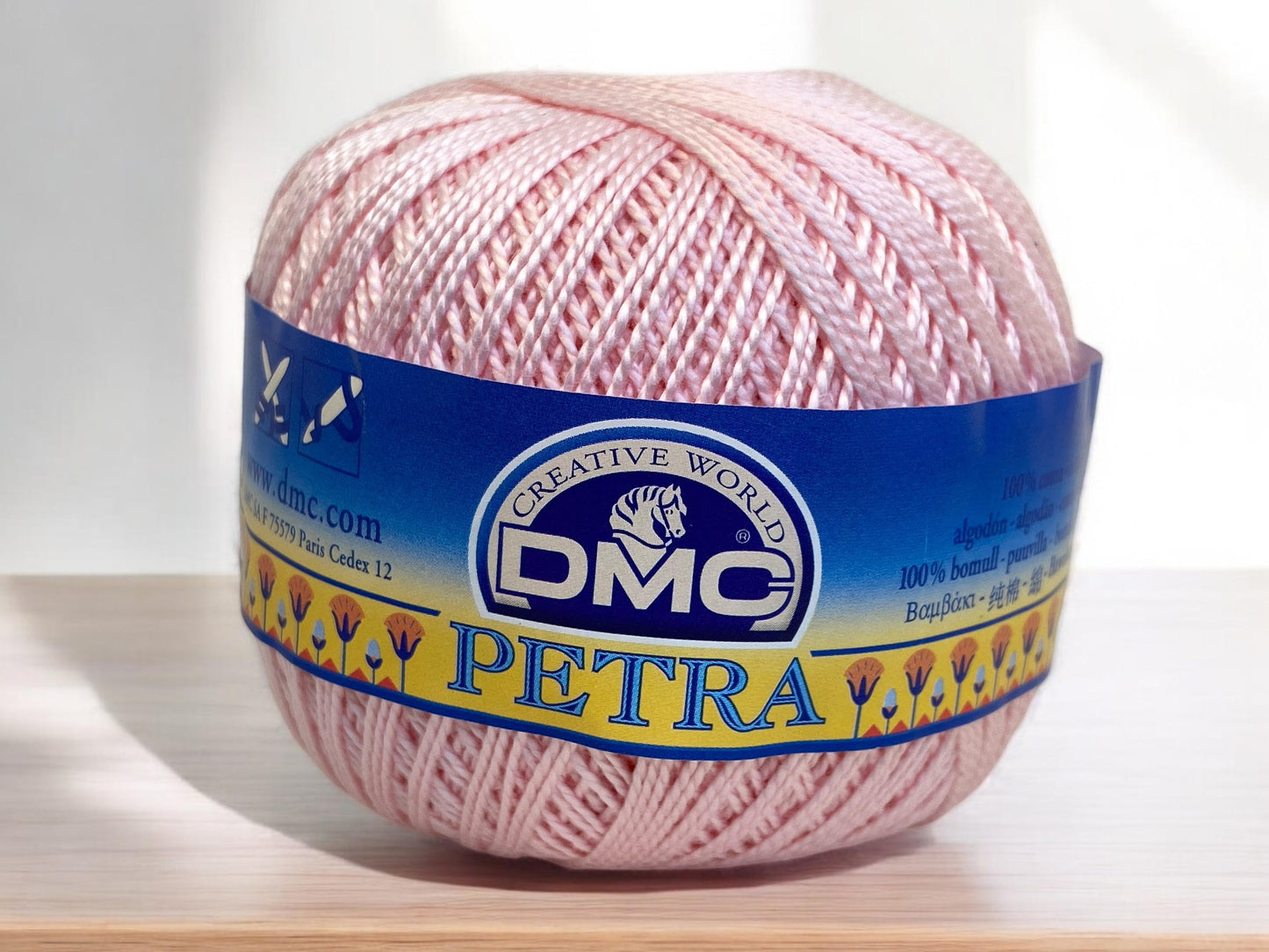 Petra Classic Fine Crochet and Knitting Thread Yarn in Pink