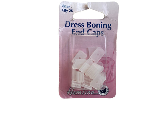 Dress Boning End Caps: 8mm
