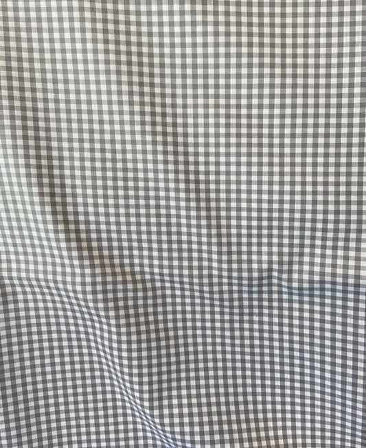 Gingham Pattern Lightweight Cotton - Grey - Fat Quarter