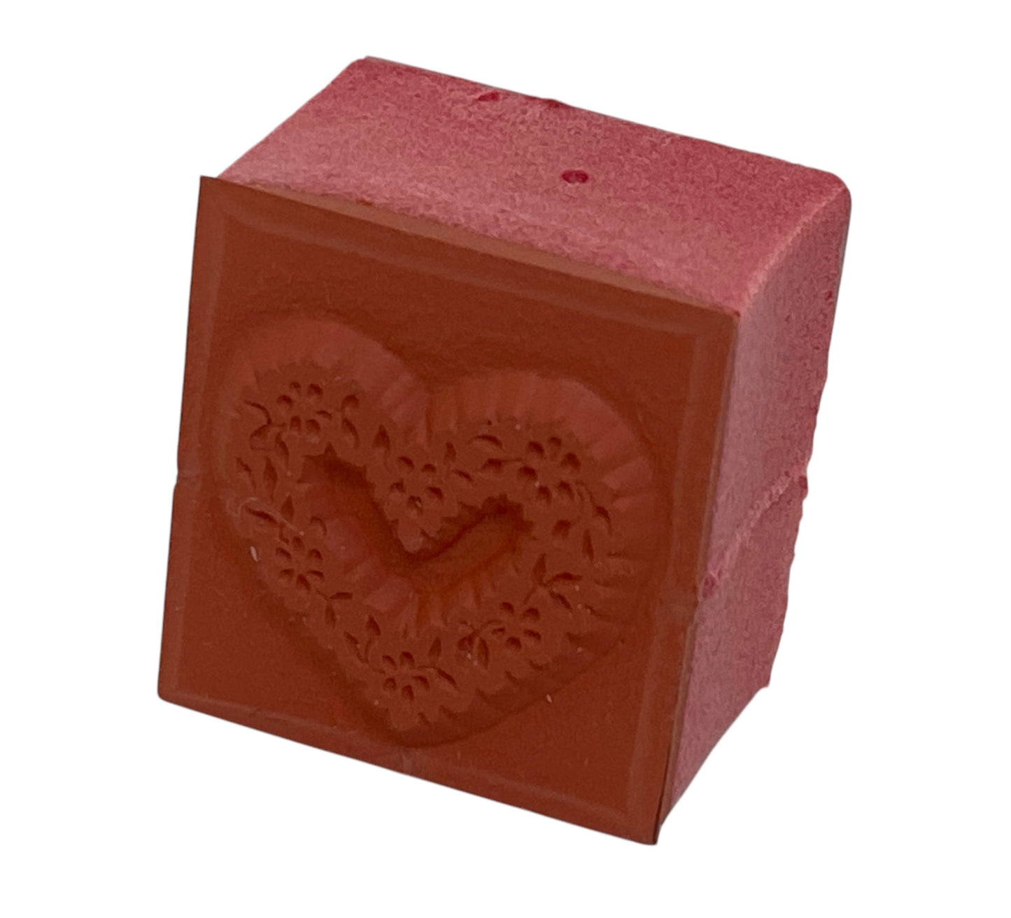 Heart Wreath Rubber Stamp