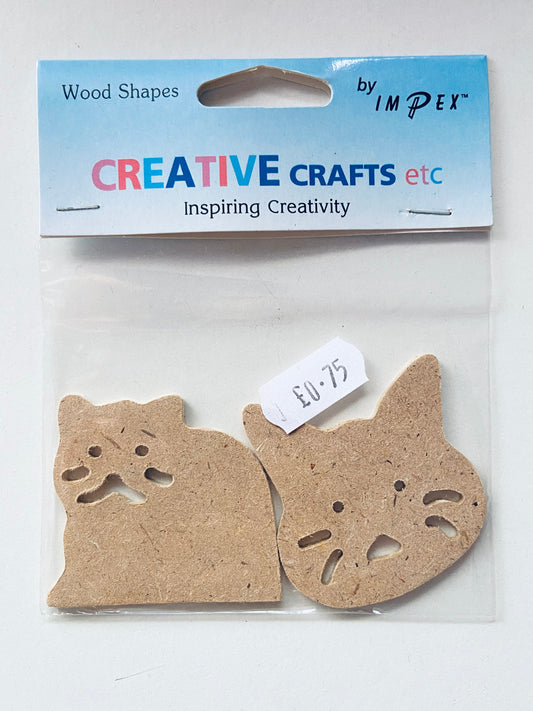 Scaredy Cats - Wooden Shape Blanks