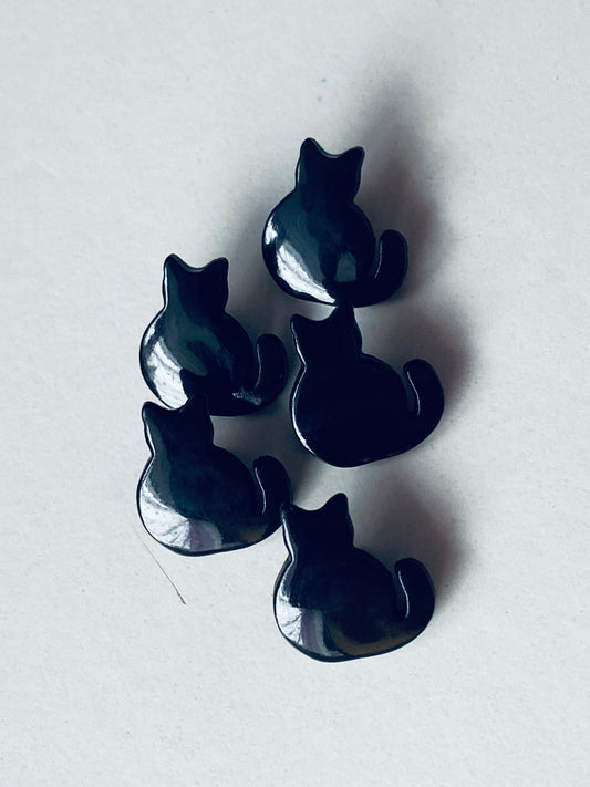 Cat Buttons - Black